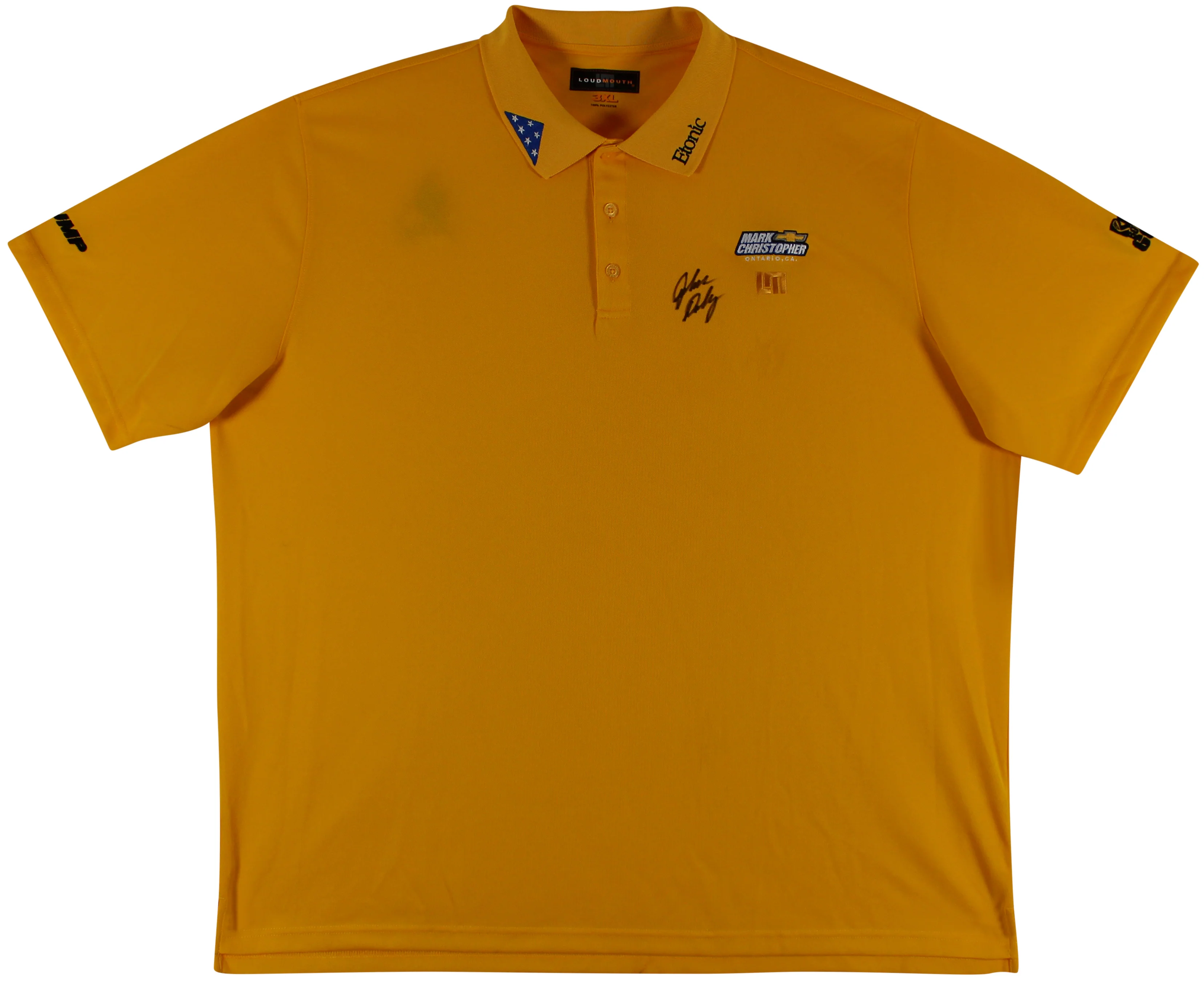 John Daly Authentic Signed Match Worn Yellow Loudmouth Golf Shirt BAS #BH00345 - Image 2