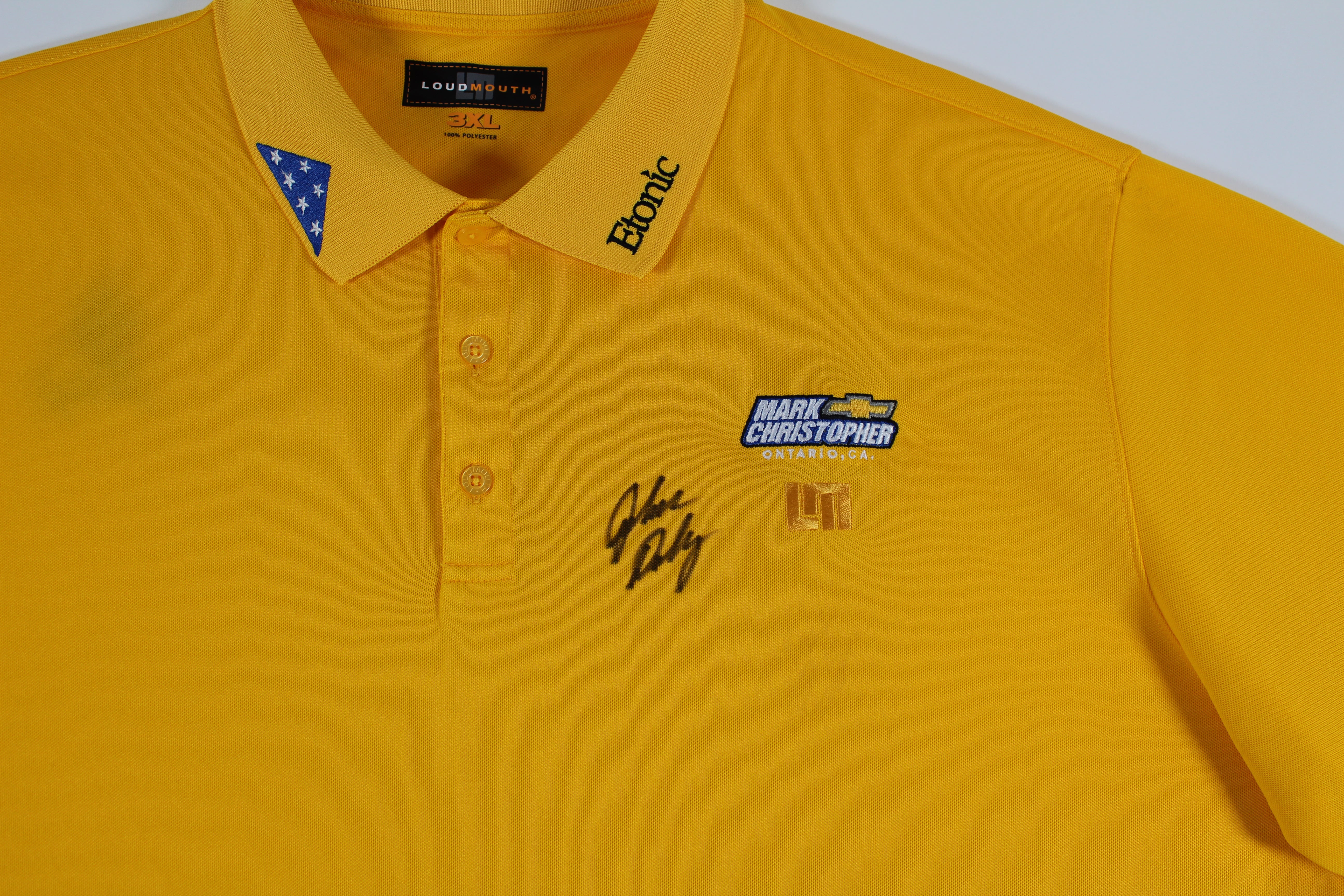John Daly Authentic Signed Match Worn Yellow Loudmouth Golf Shirt BAS #BH00345 - Image 3