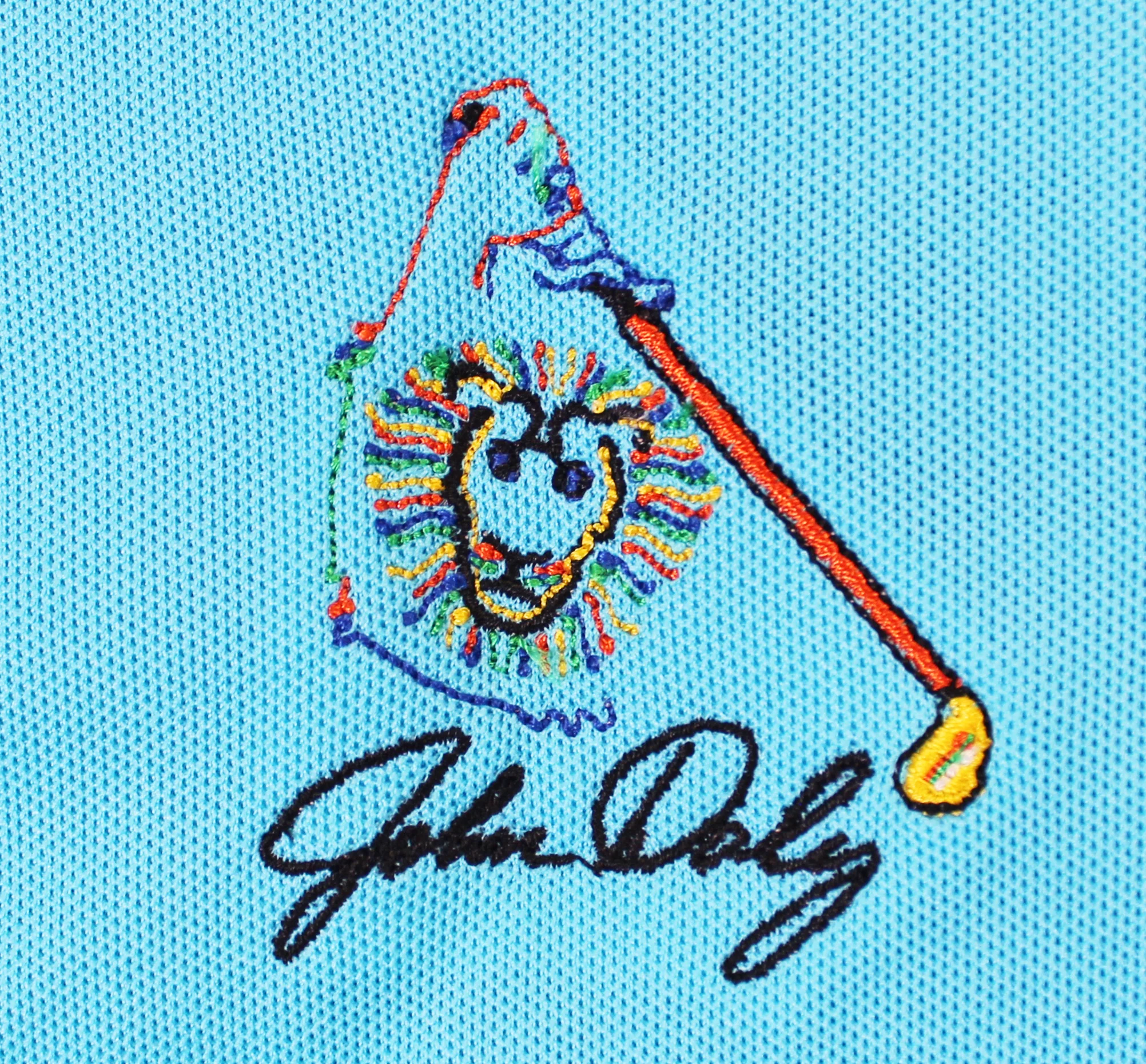 John Daly Signed Match Worn Baby Blue Loudmouth Polo Shirt BAS #BK84758 - Image 10