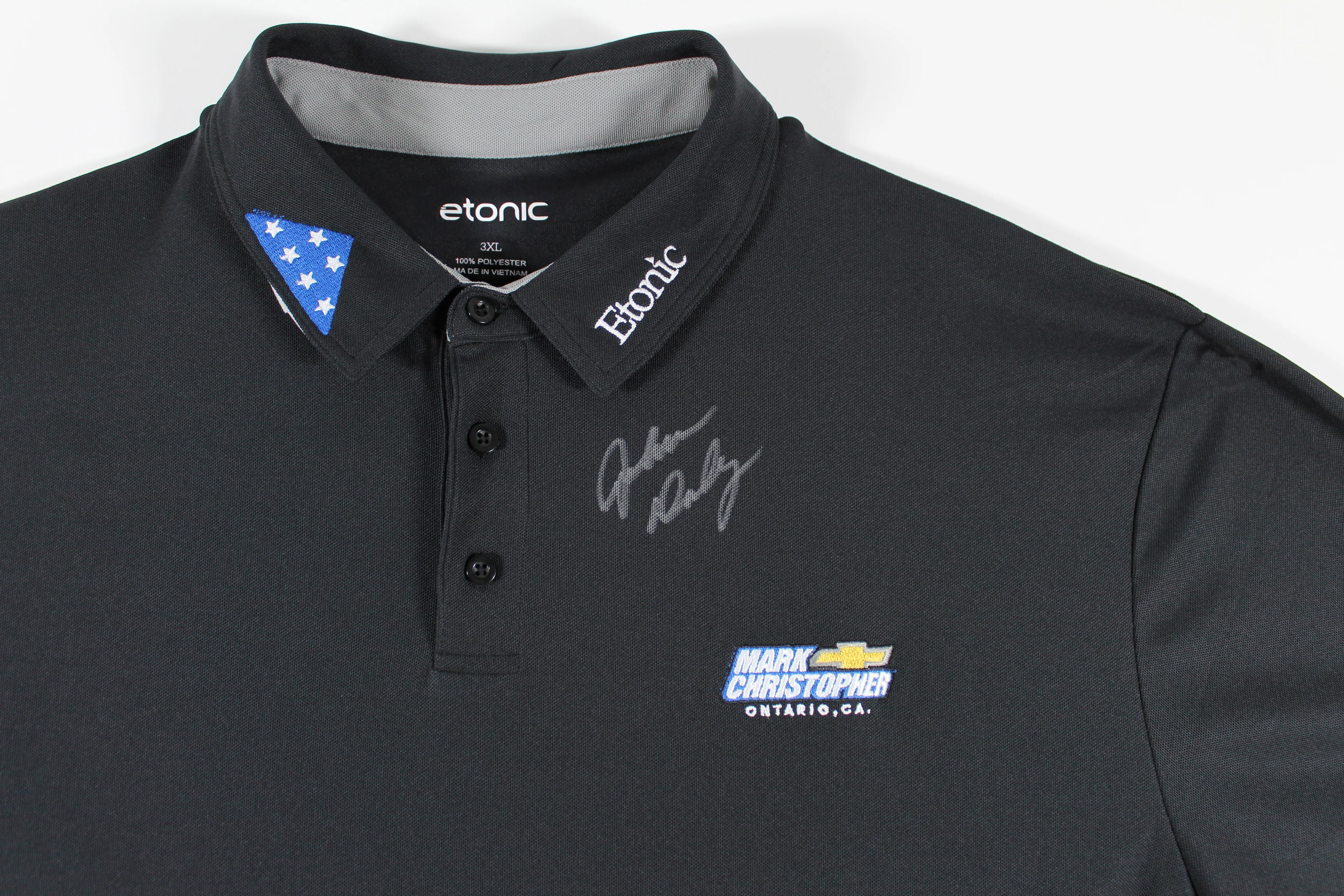 John Daly Signed Match Worn Black Folds Of Honor Etonic Polo Shirt BAS #BH00354 - Image 3