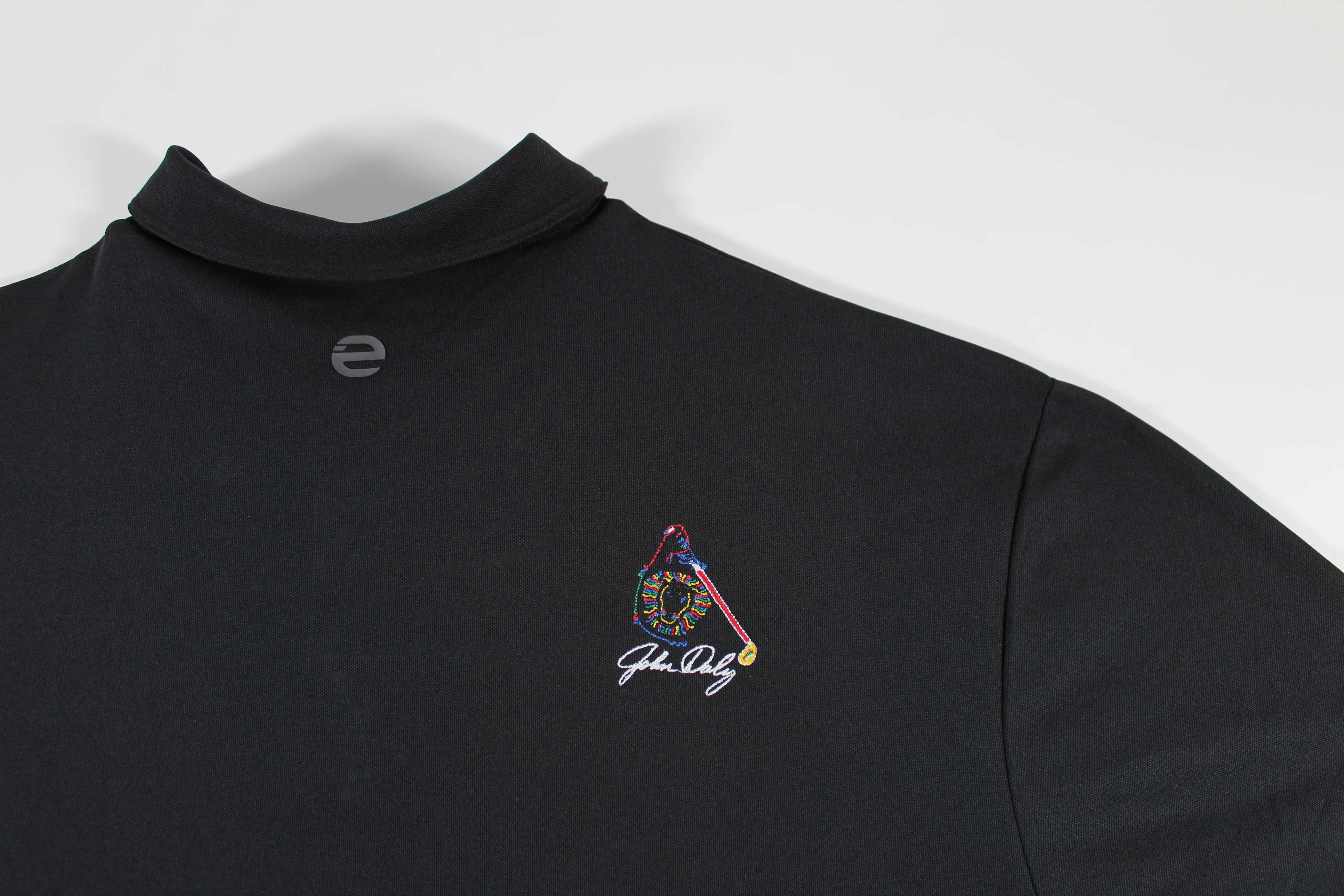 John Daly Signed Match Worn Black Folds Of Honor Etonic Polo Shirt BAS #BH00354 - Image 5
