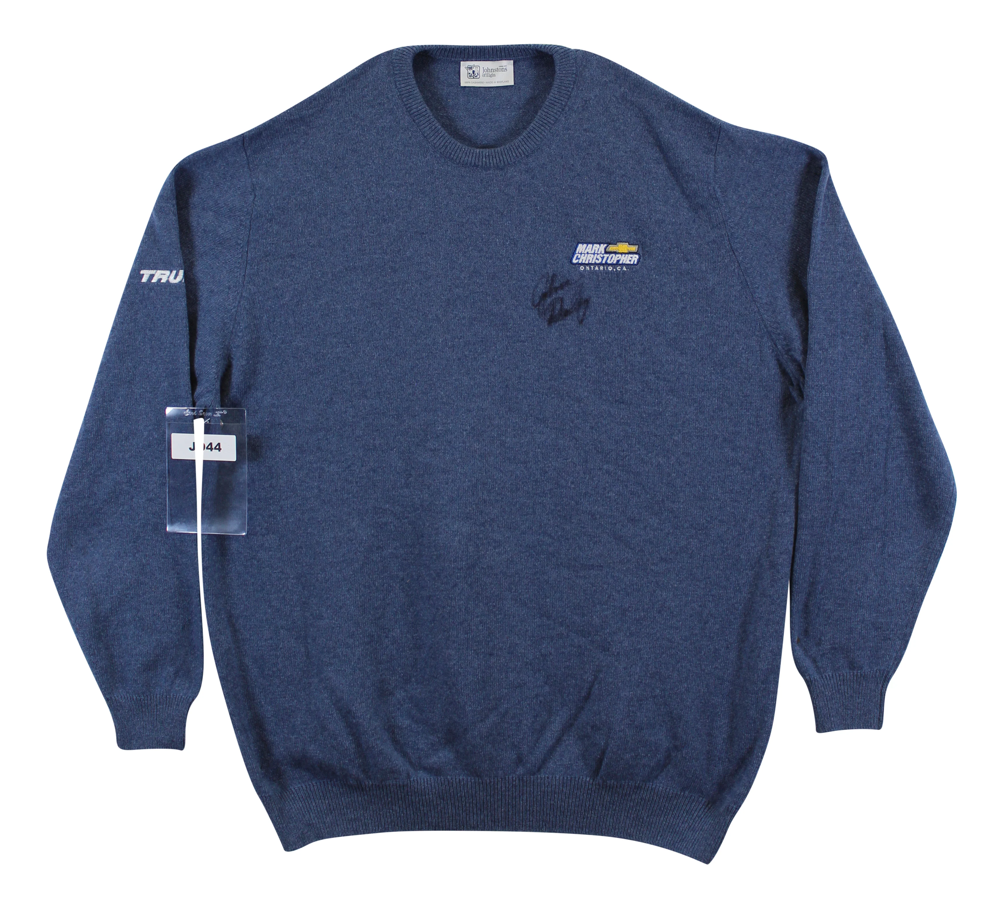 John Daly Signed Match Worn Blue Johnstons of Elgin Cashmere Sweater BAS - Image 2