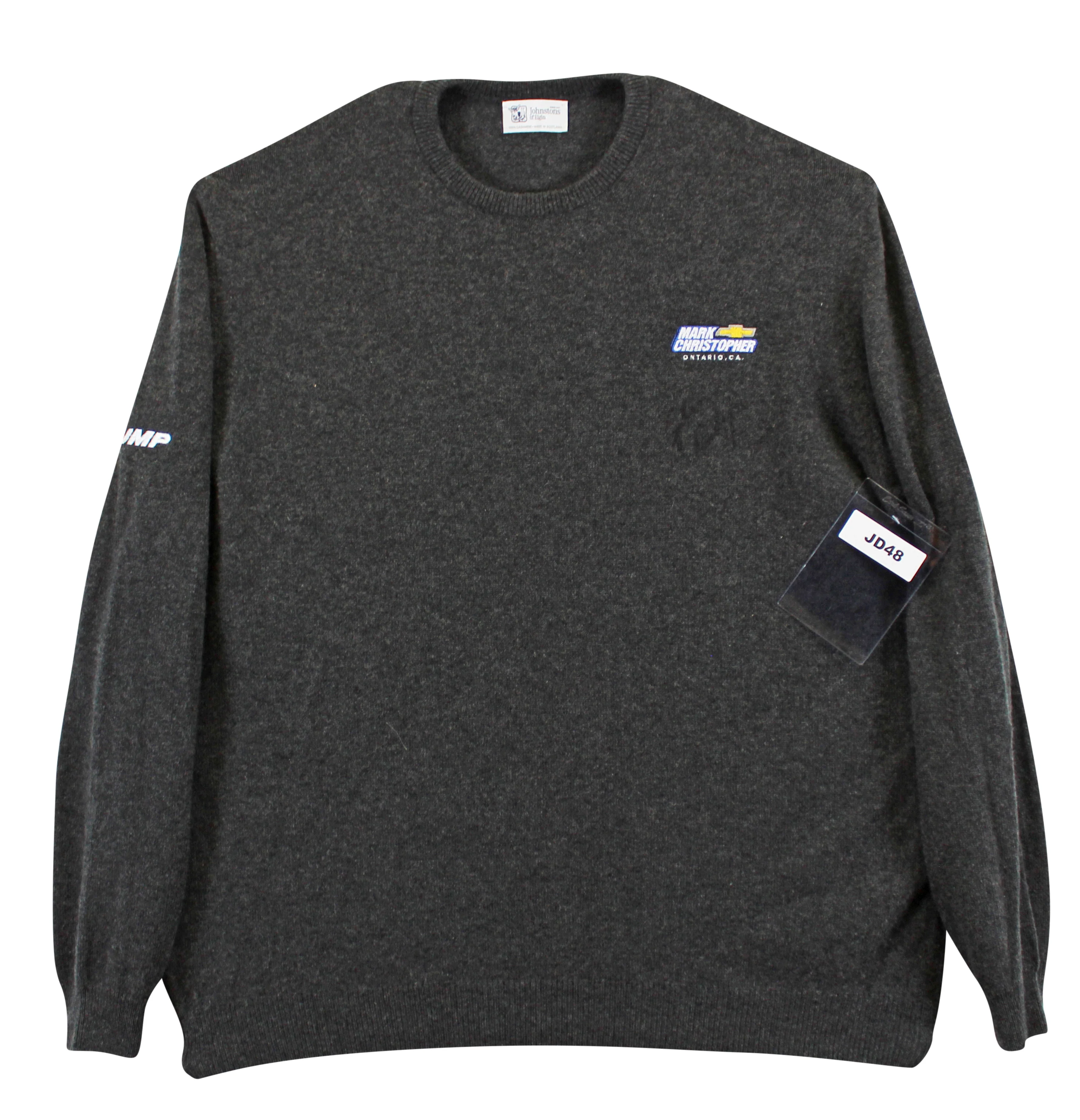 John Daly Signed Match Worn Dark Gray Johnstons of Elgin Cashmere Sweater BAS 1 - Image 2