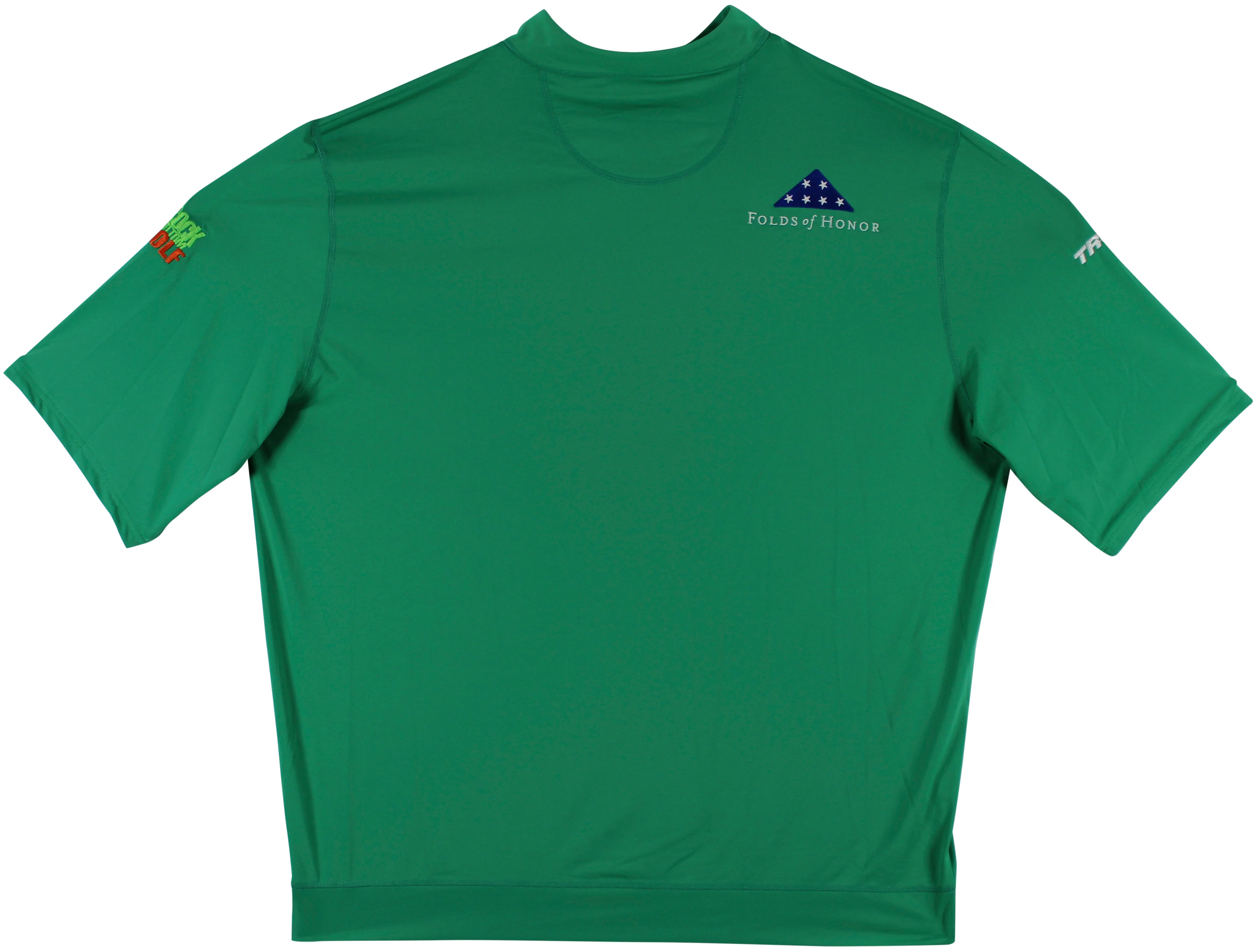 John Daly Signed Match Worn Green Folds of Honor Quarter Zip Shirt BAS #BH00322 - Image 5