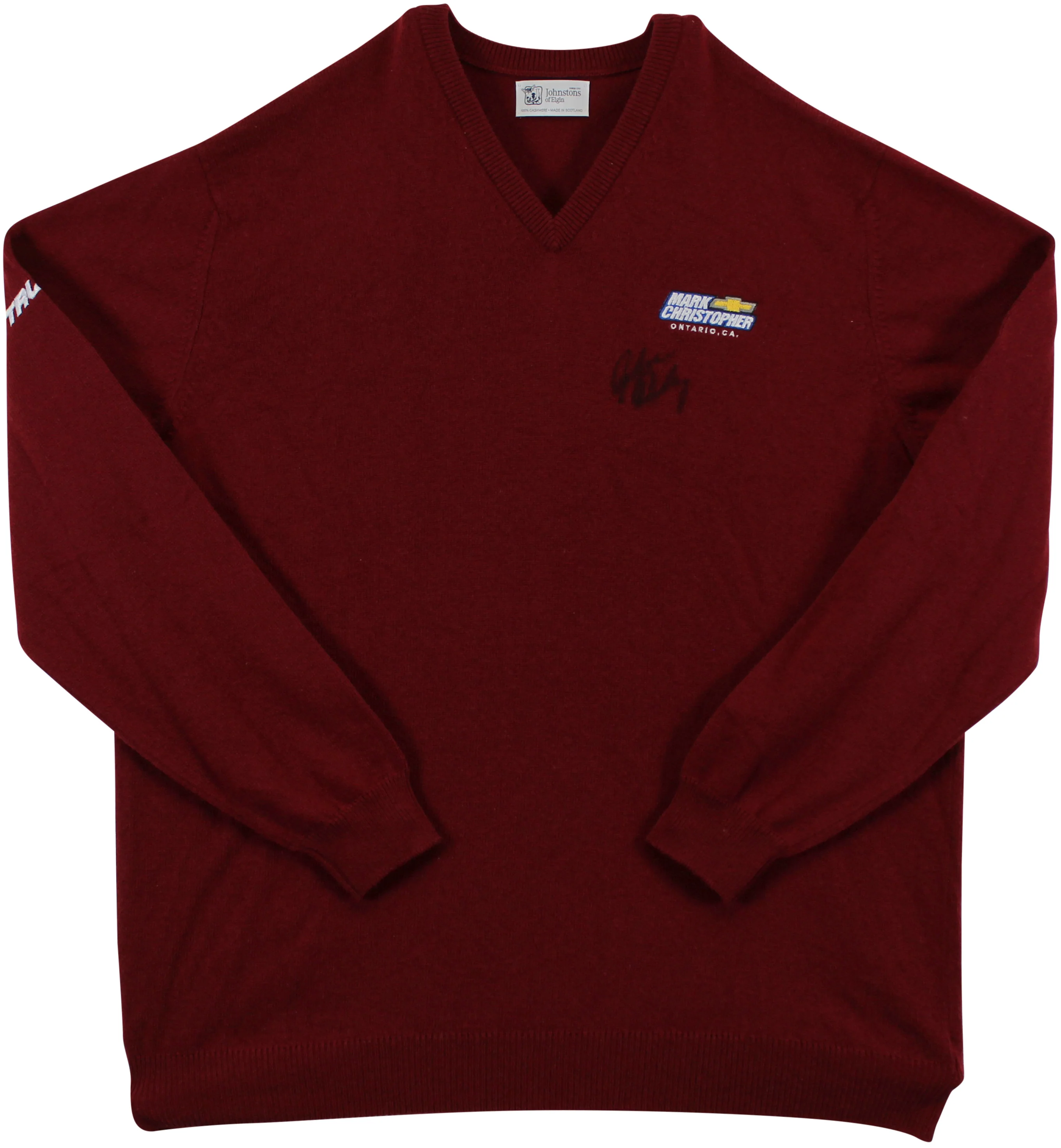 John Daly Signed Match Worn Johnstons of Elgin Cashmere Sweater BAS #BH00317