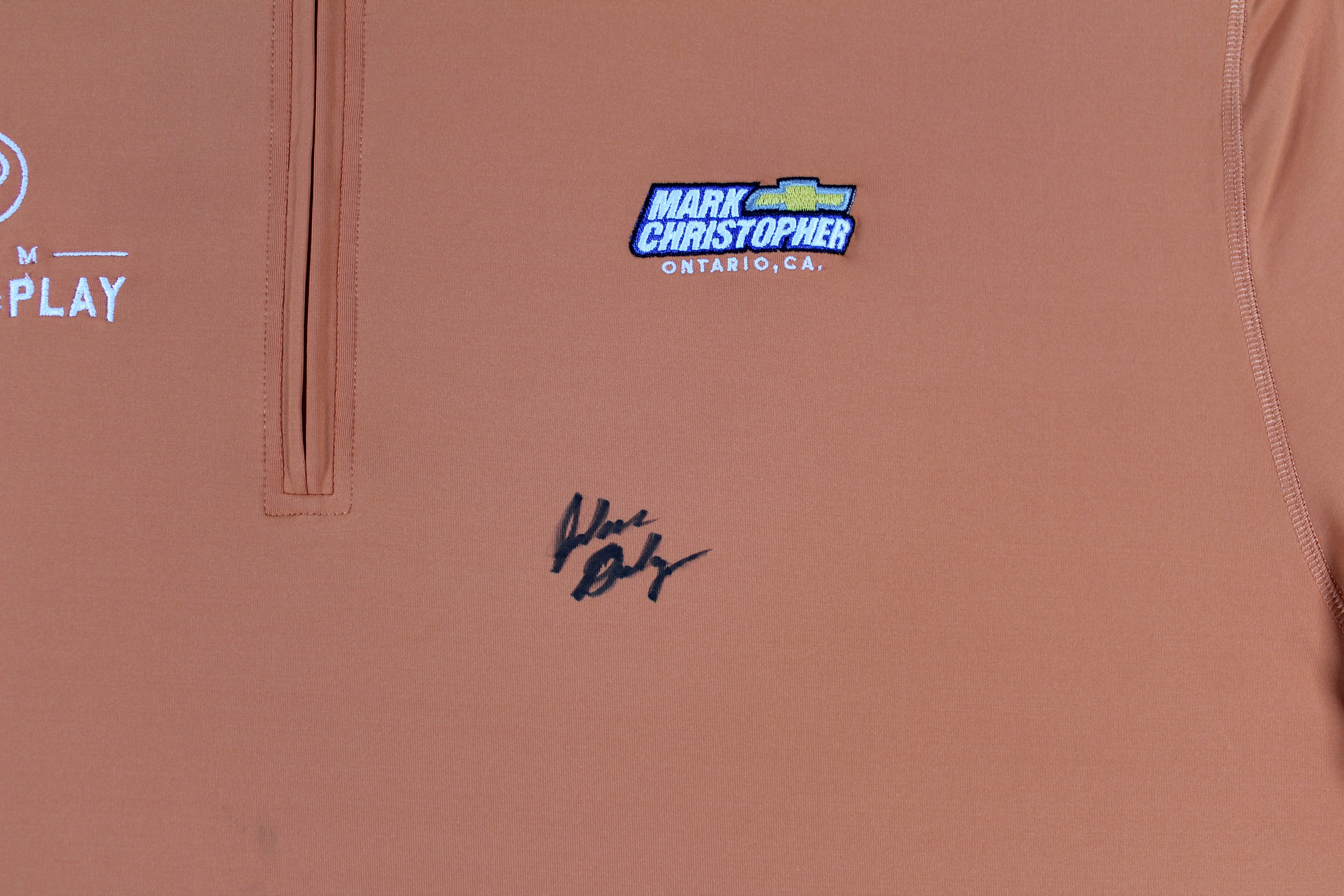 John Daly Signed Match Worn Orange Folds of Honor Quarter Zip Shirt BAS #BH00324 - Image 3