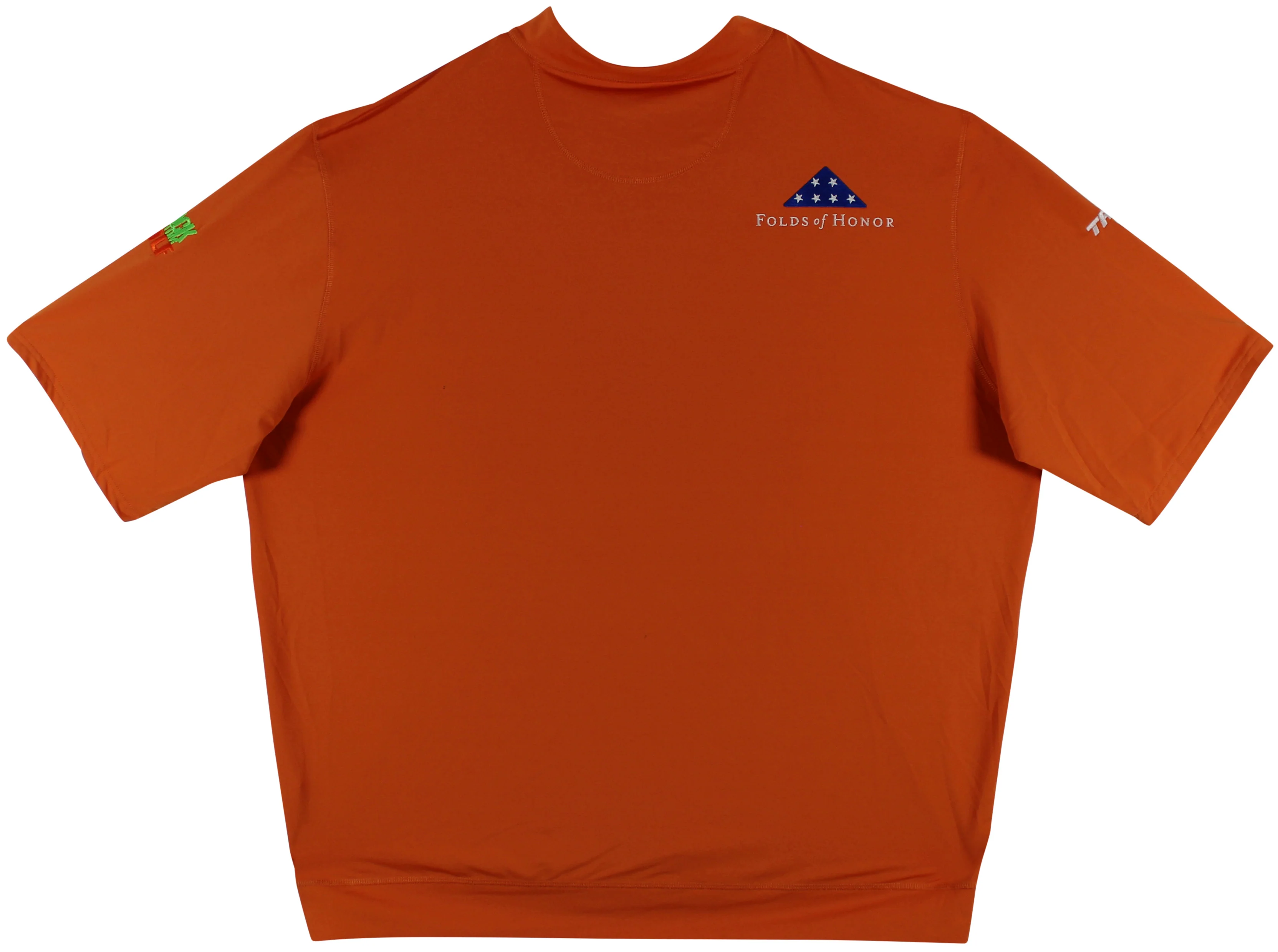 John Daly Signed Match Worn Orange Folds of Honor Quarter Zip Shirt BAS #BH00324 - Image 5