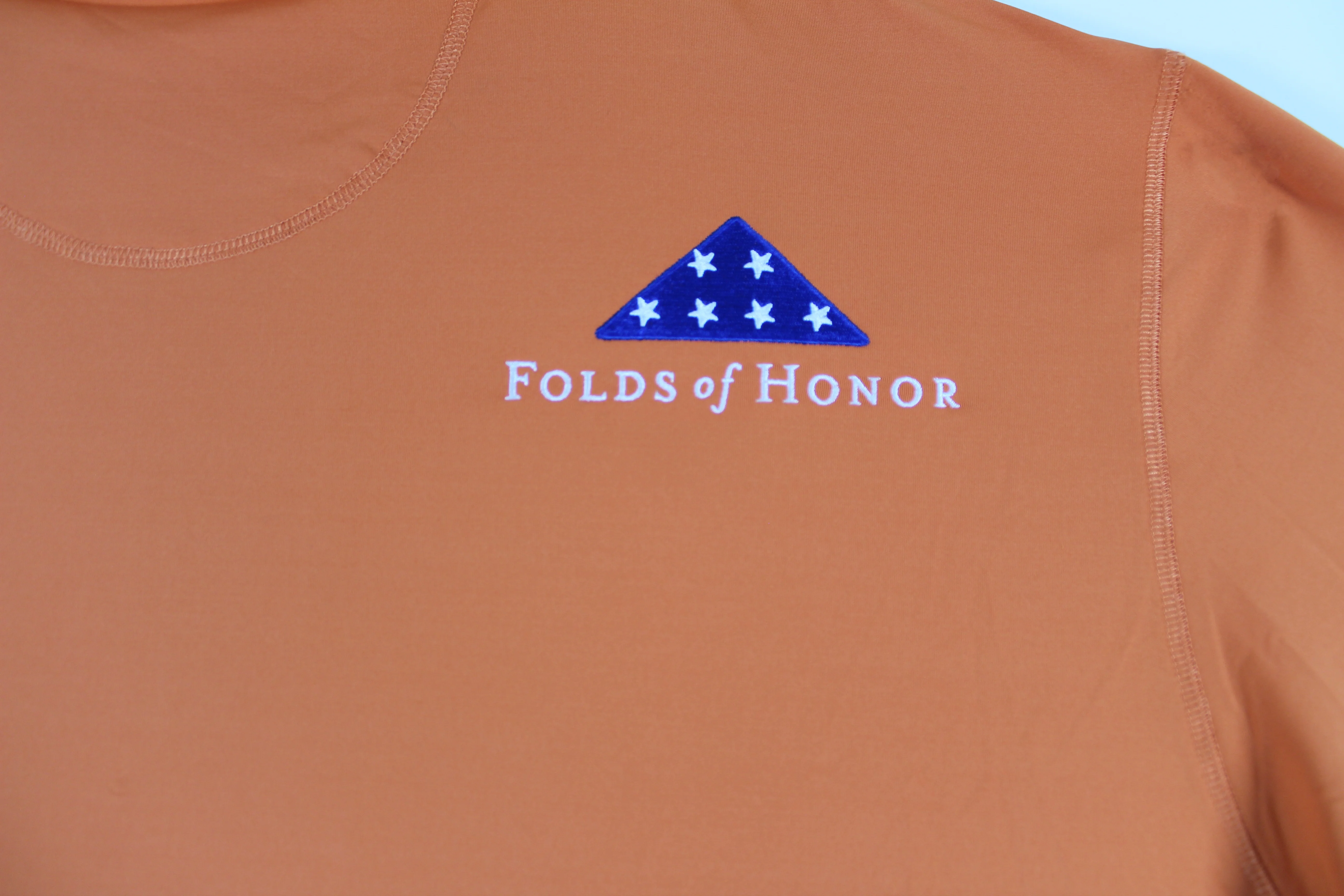 John Daly Signed Match Worn Orange Folds of Honor Quarter Zip Shirt BAS #BH00324 - Image 6