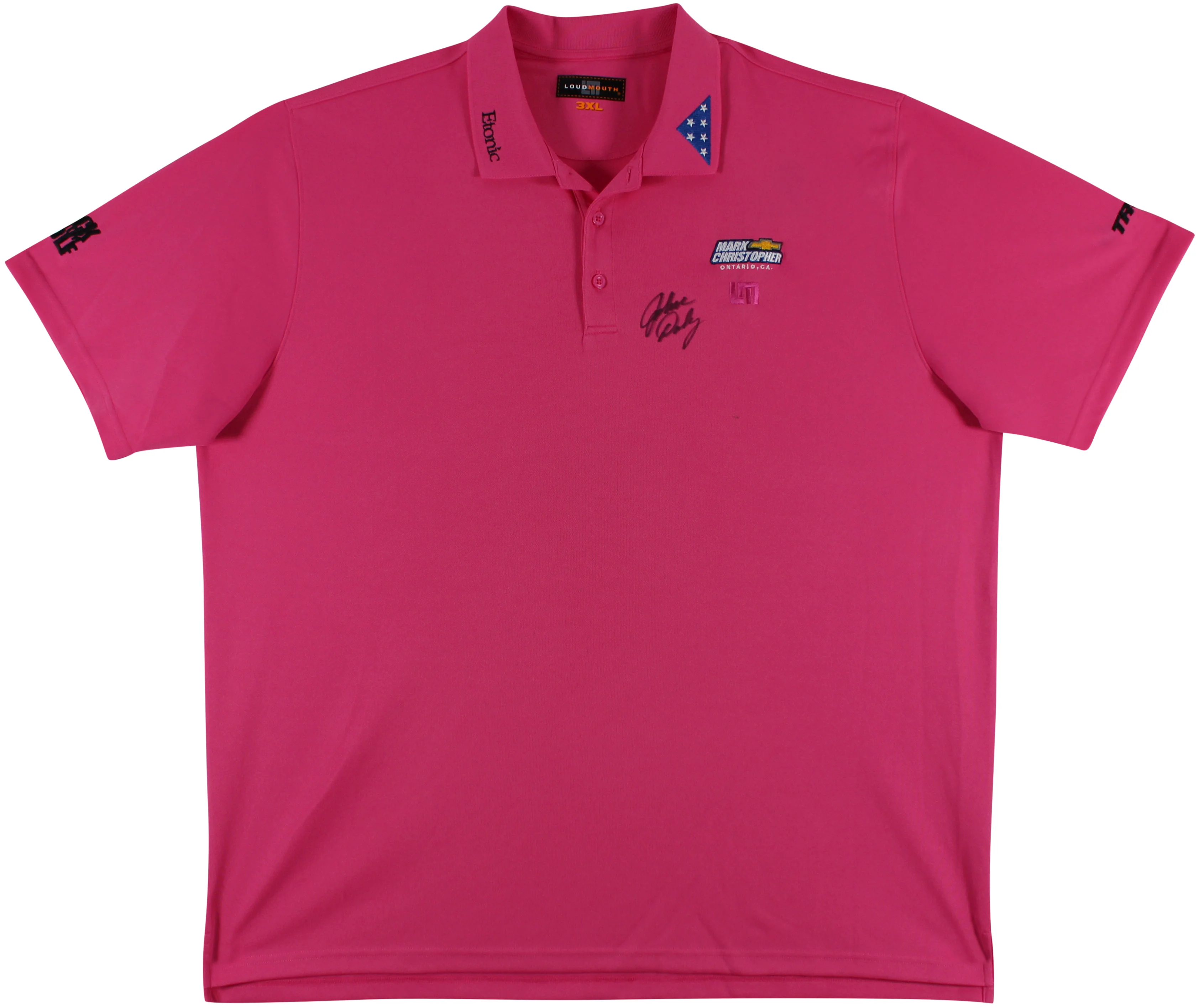 John Daly Signed Match Worn Pink FOH Loudmouth Polo Shirt BAS #JD36BH00342 - Image 2