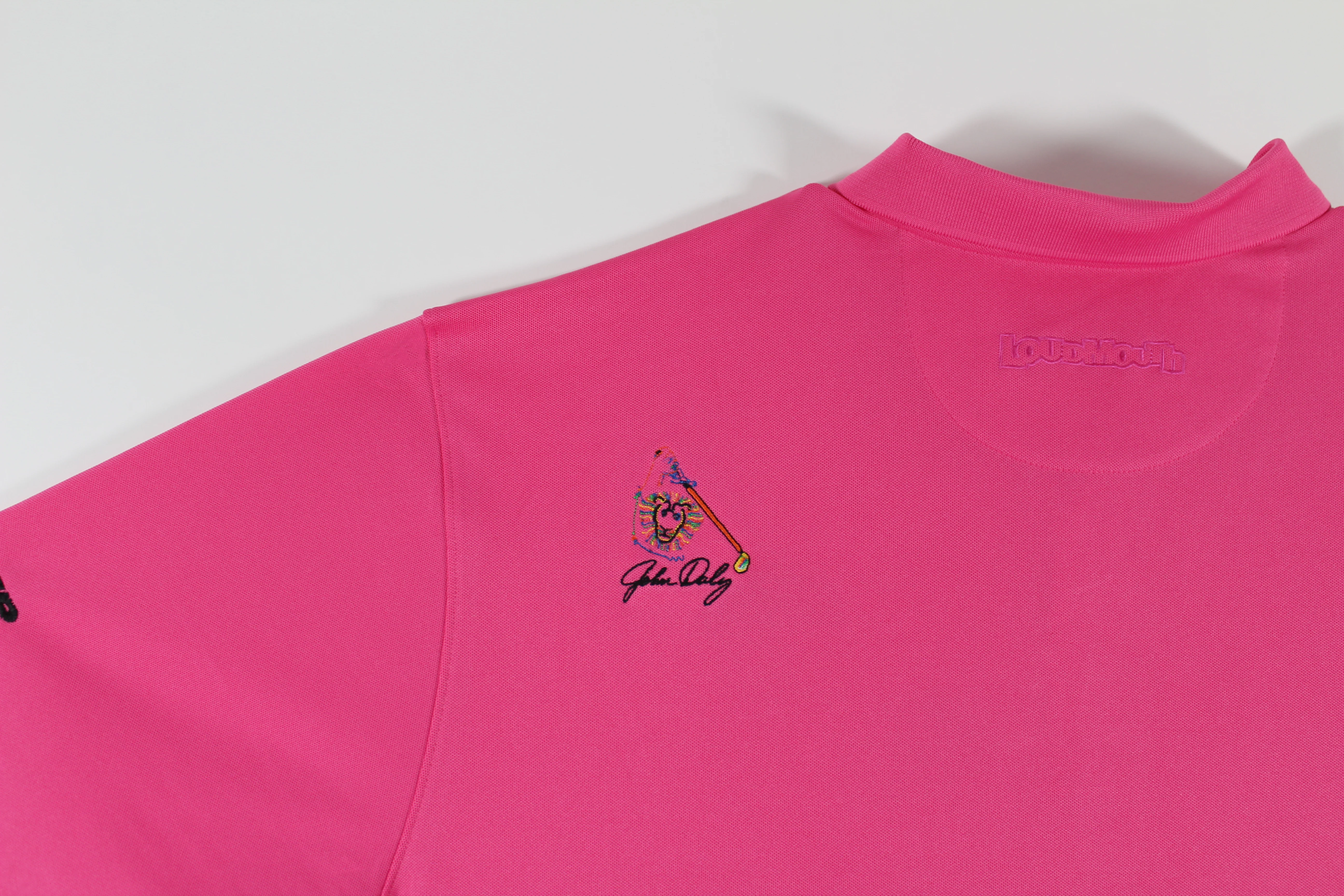 John Daly Signed Match Worn Pink FOH Loudmouth Polo Shirt BAS #JD36BH00342 - Image 5