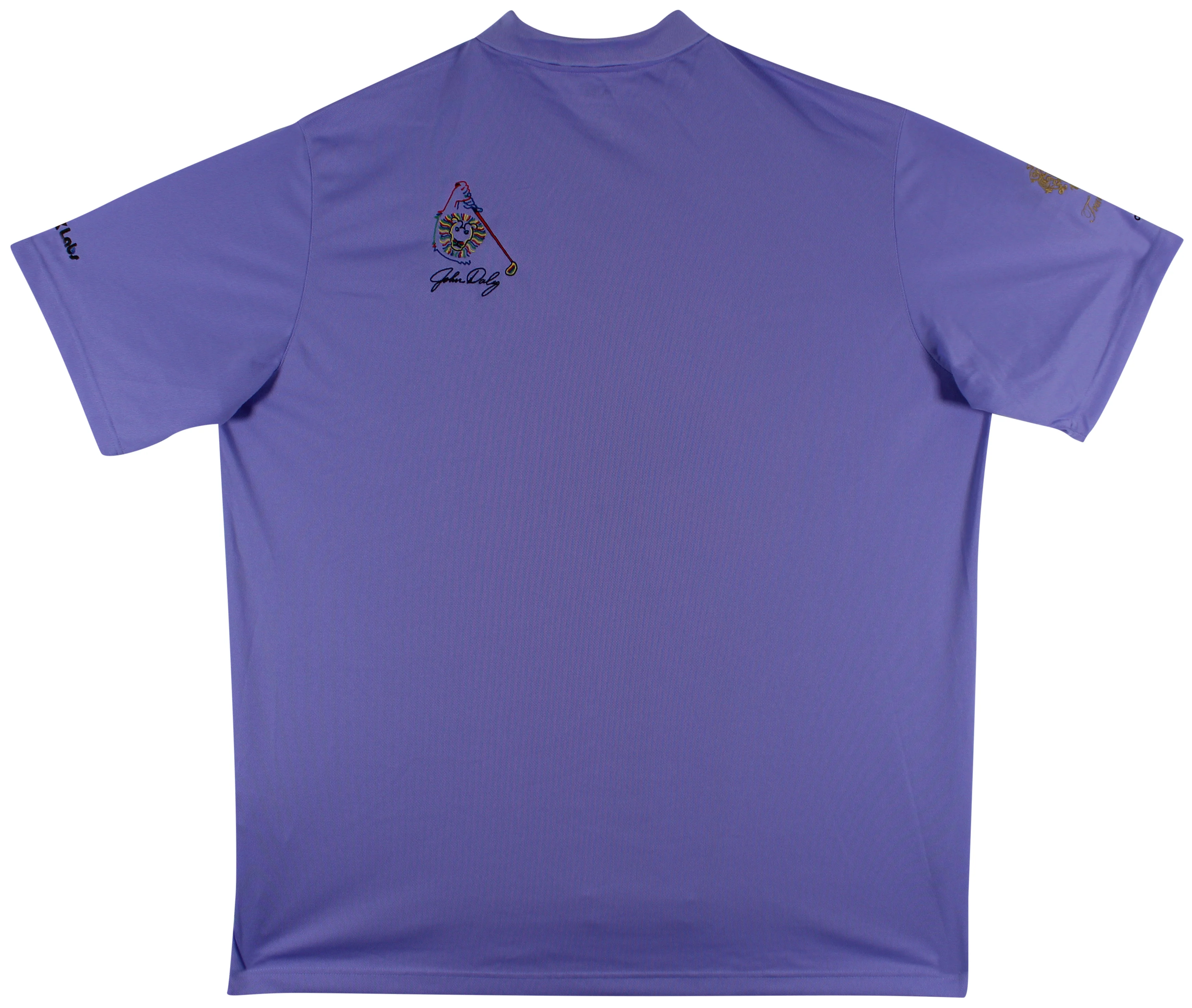 John Daly Signed Match Worn Purple Adidas Climalite Polo Shirt BAS #BH00364 - Image 4