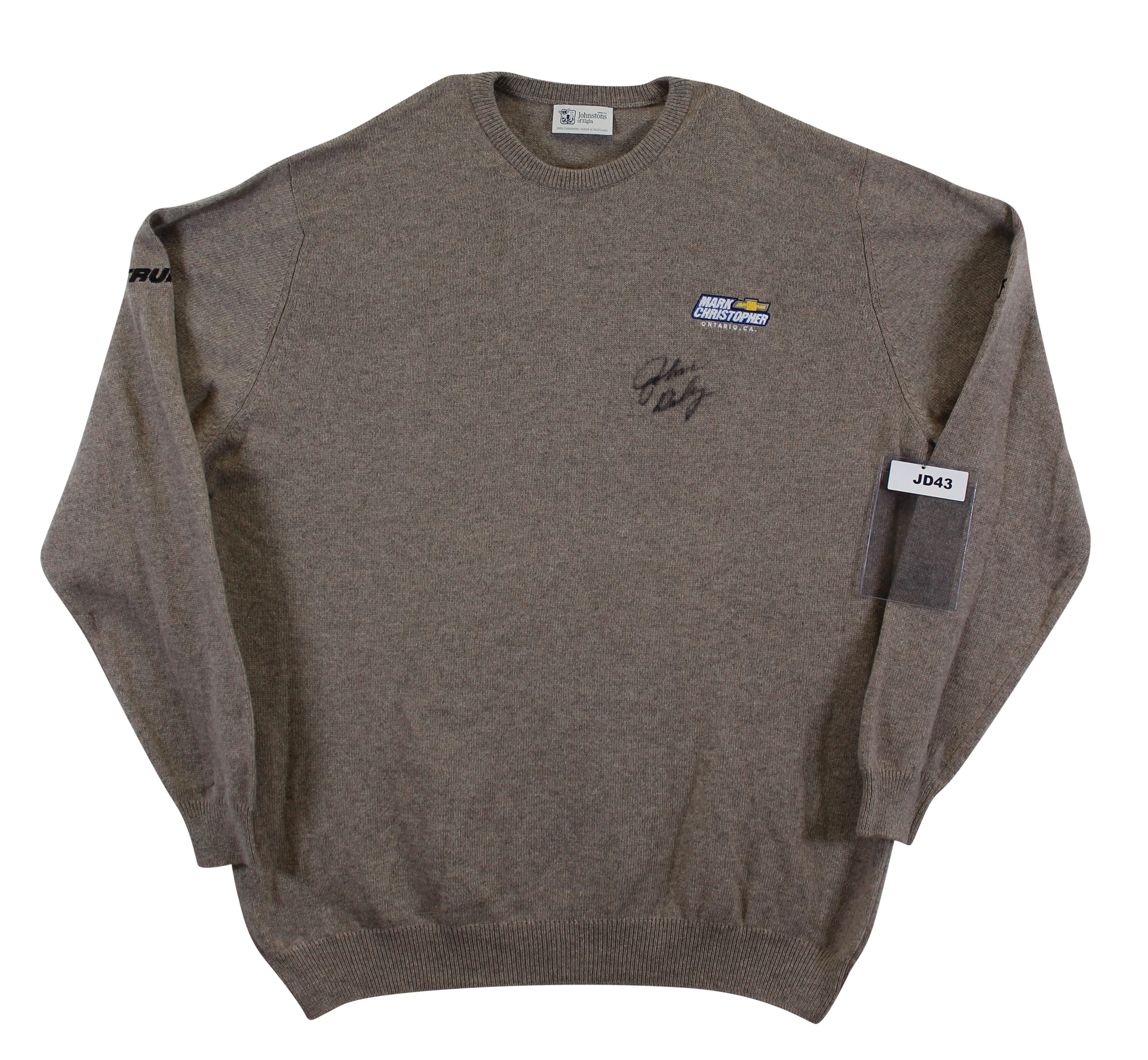 John Daly Signed Match Worn Tan Johnstons of Elgin Cashmere Sweater BAS - Image 2