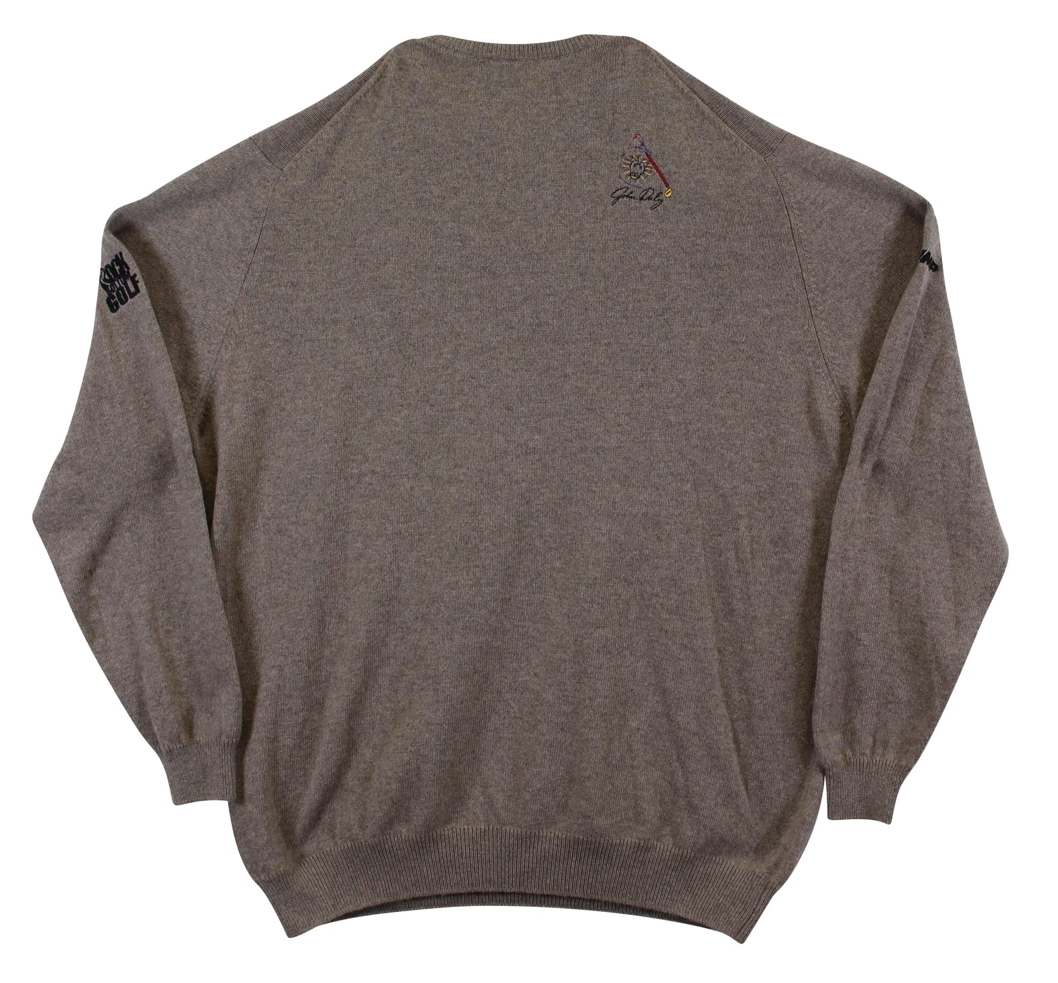 John Daly Signed Match Worn Tan Johnstons of Elgin Cashmere Sweater BAS - Image 4