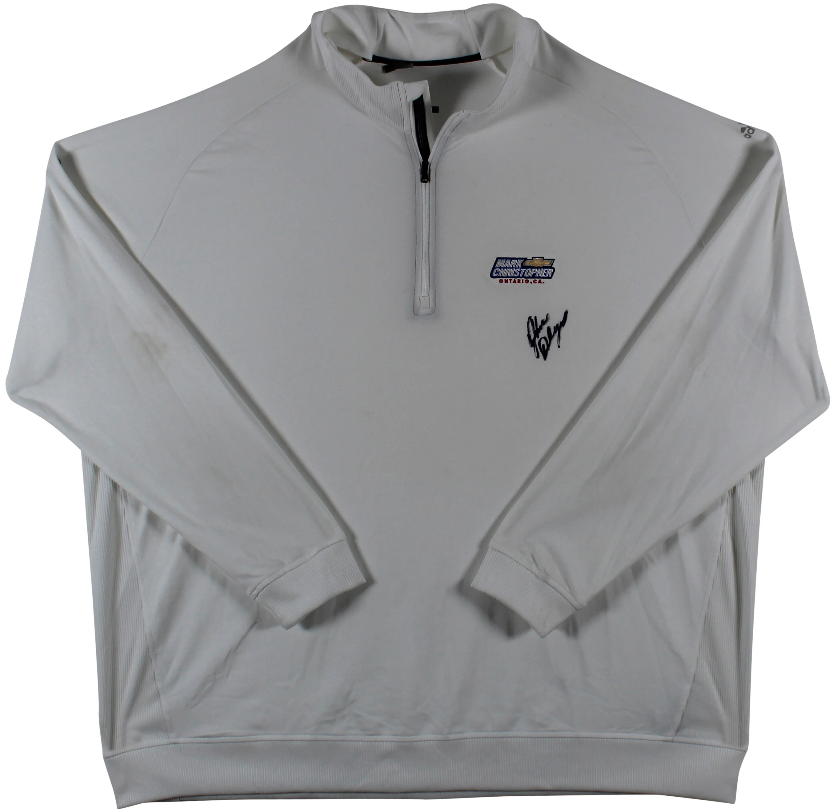 John Daly Signed Match Worn White Adidas Quarter Zip Shirt BAS #BH00335 - Image 2