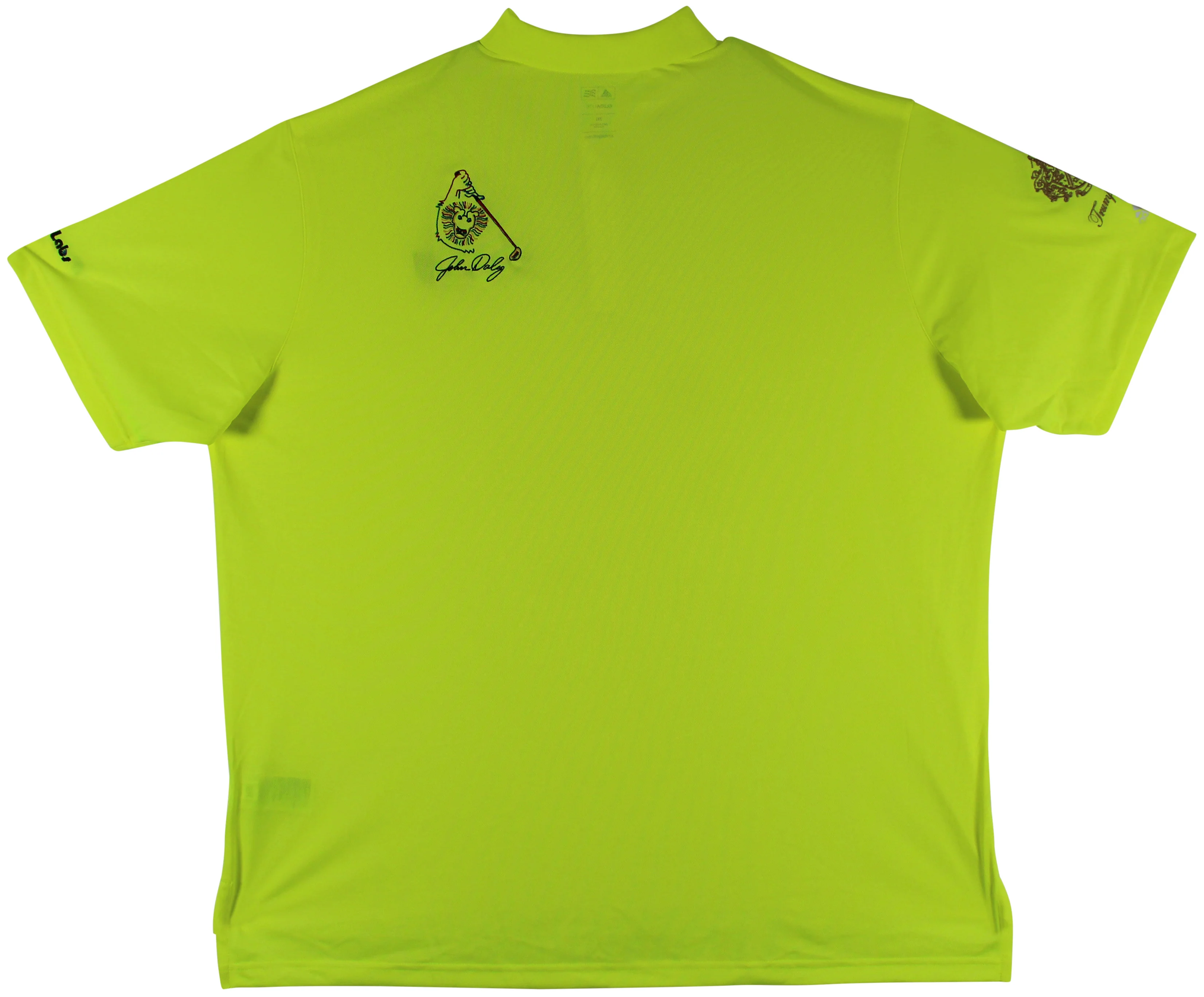 John Daly Signed Match Worn Yellow Adidas Climalite Polo Shirt BAS #BH00367 - Image 4
