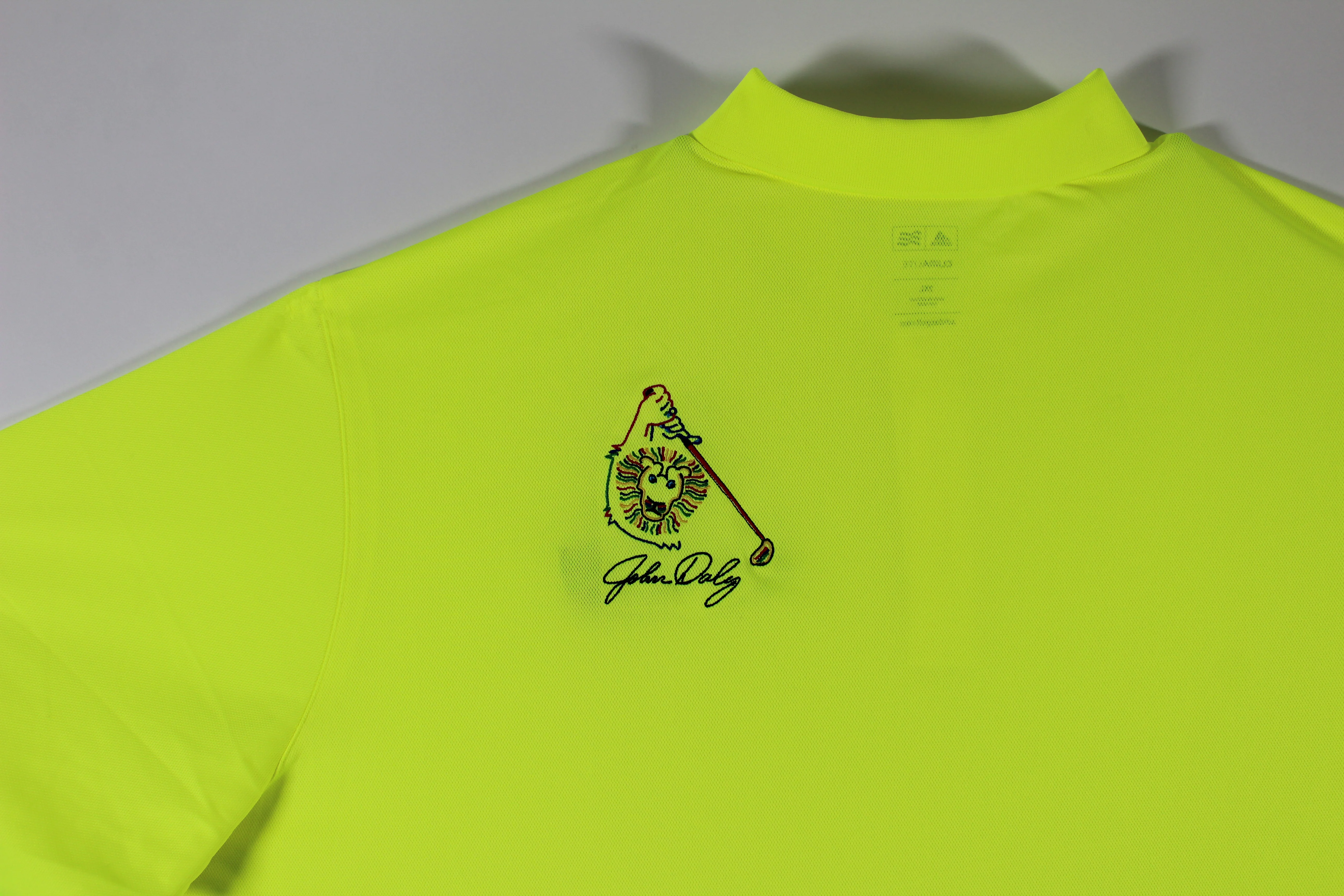 John Daly Signed Match Worn Yellow Adidas Climalite Polo Shirt BAS #BH00367 - Image 5