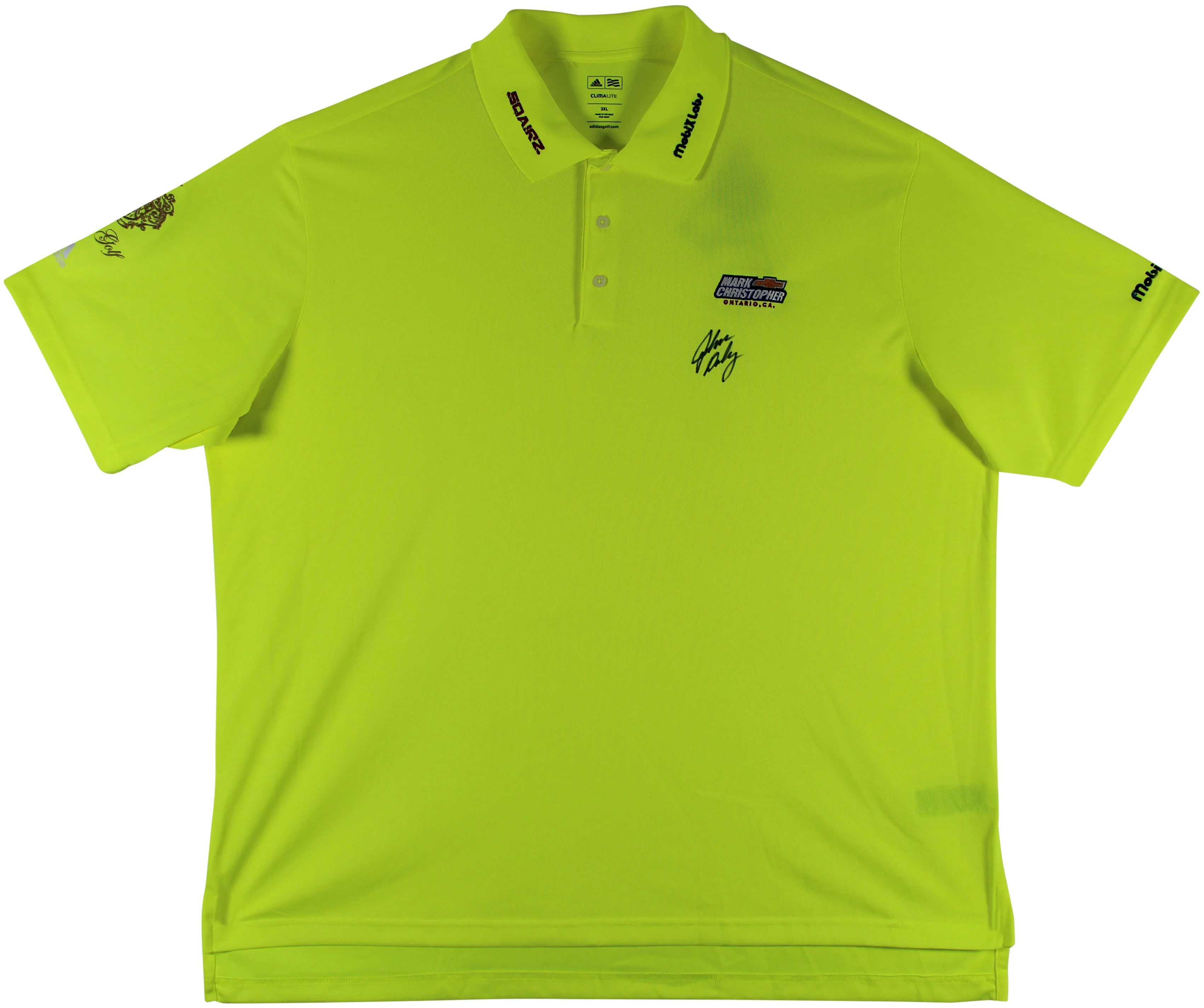John Daly Signed Match Worn Yellow Adidas Climalite Polo Shirt BAS #JD15BH00368 - Image 2