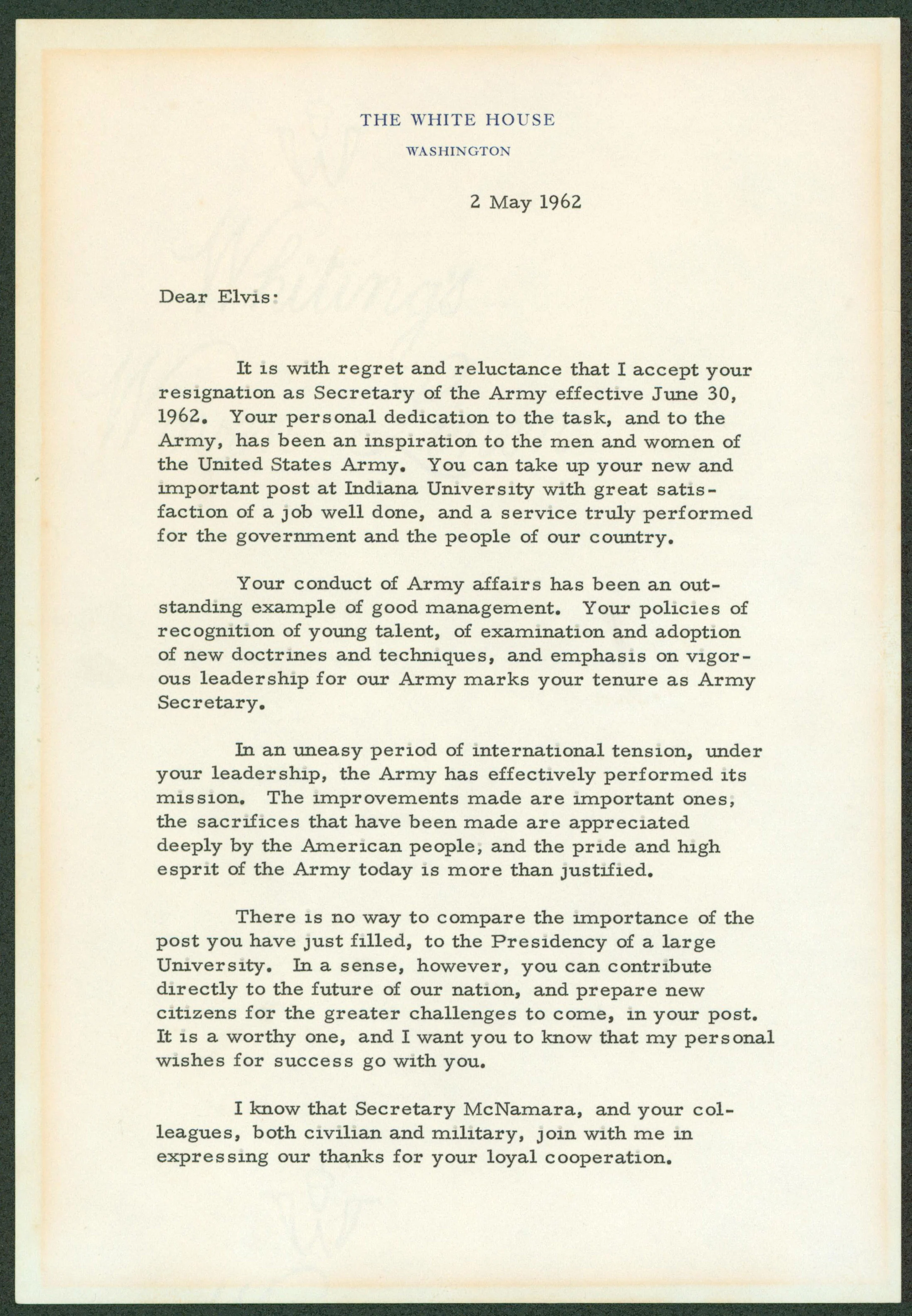 John F. Kennedy Signed 7x10.25 1962 2 Page Letter On White House Letterhead BAS - Image 3