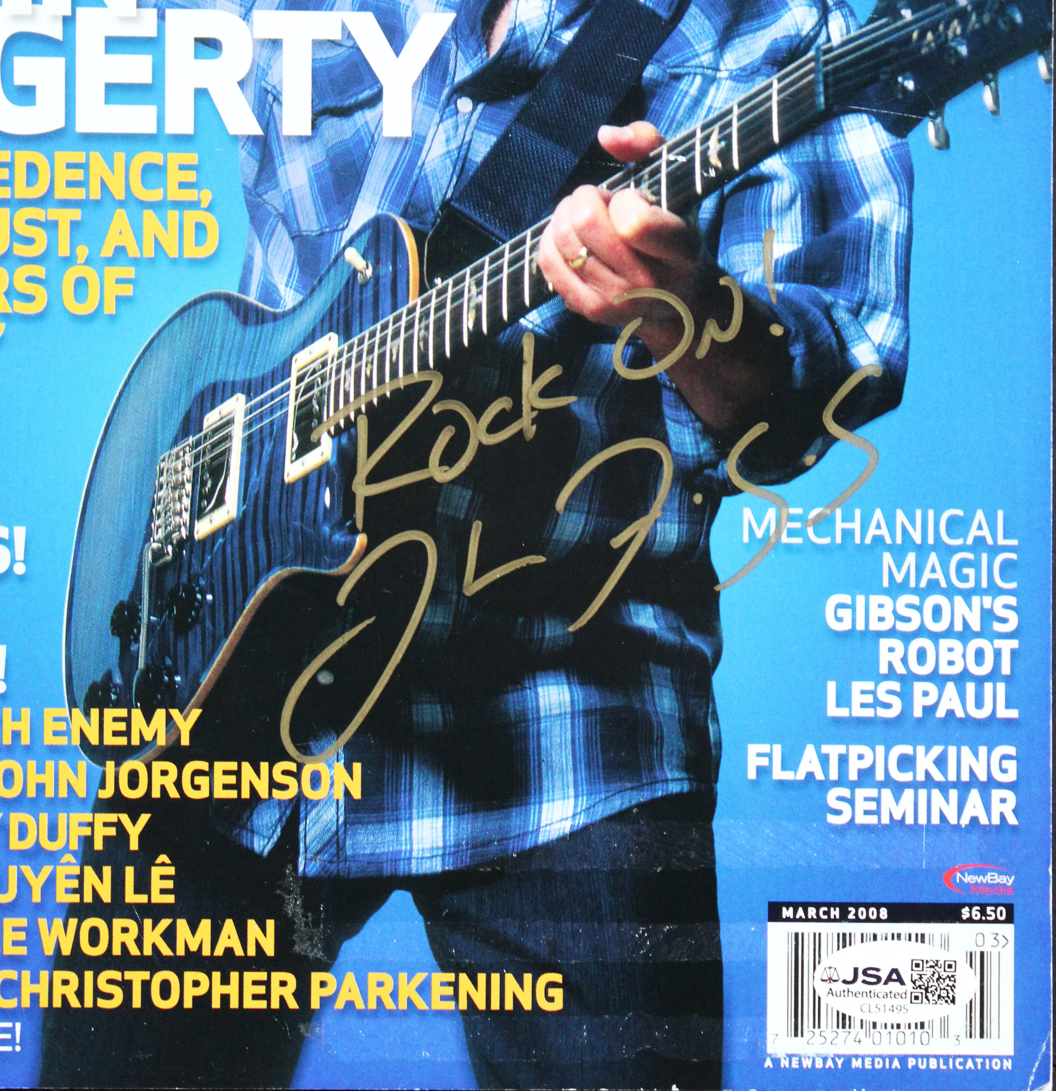 John Fogerty "Rock On!" Signed March 2008 Guitar Player Magazine JSA #CL51495 - Image 3