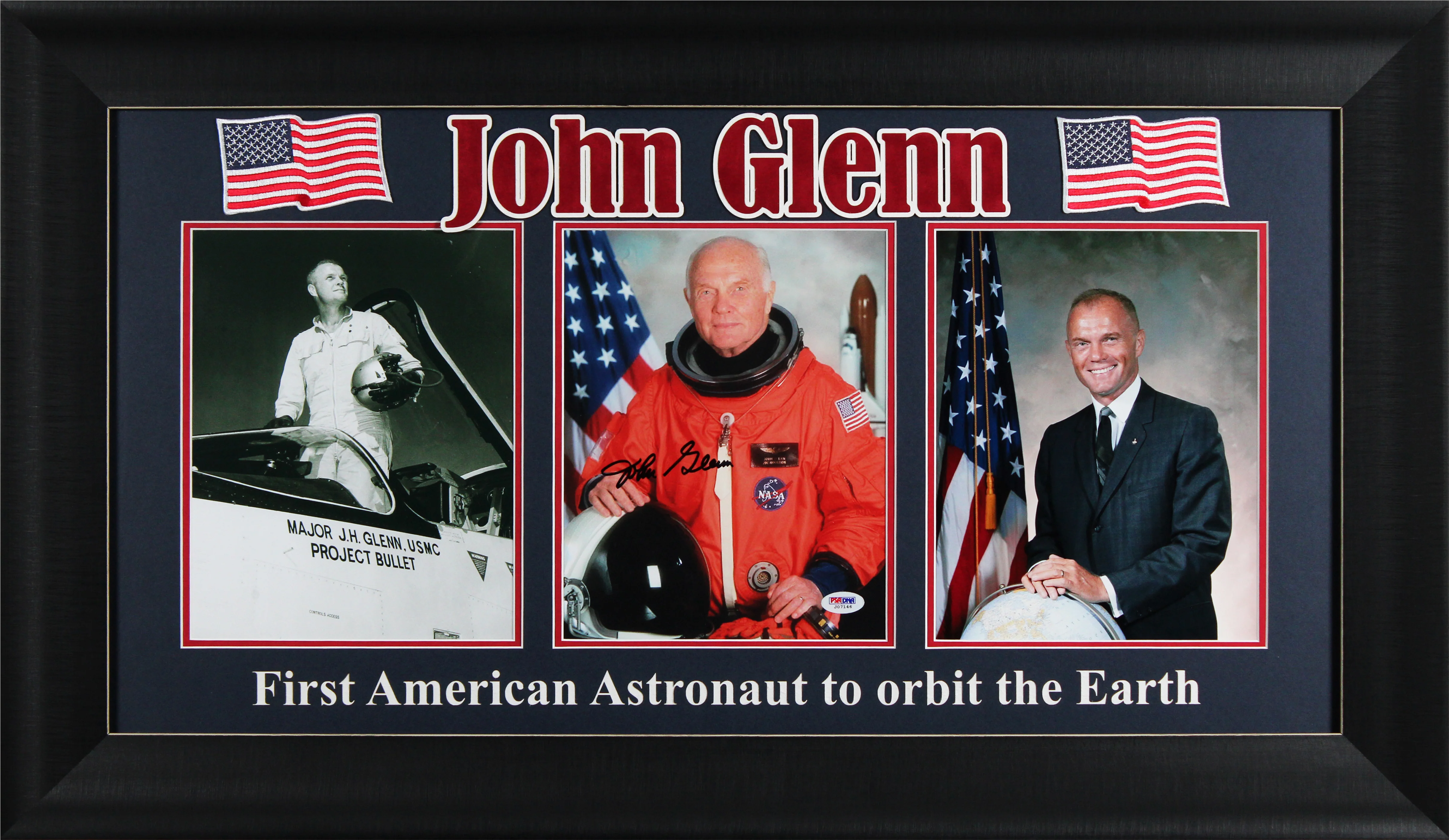 John Glenn Mercury Seven Authentic Signed 8x10 Framed Photo PSA/DNA #J07416
