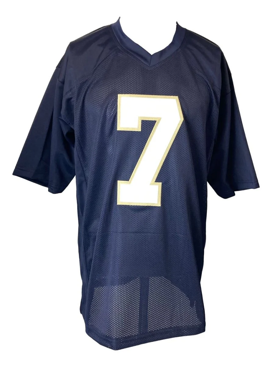 John Huarte Notre Dame Signed Navy Blue Football Jersey HT 64 JSA Hologram - Image 3