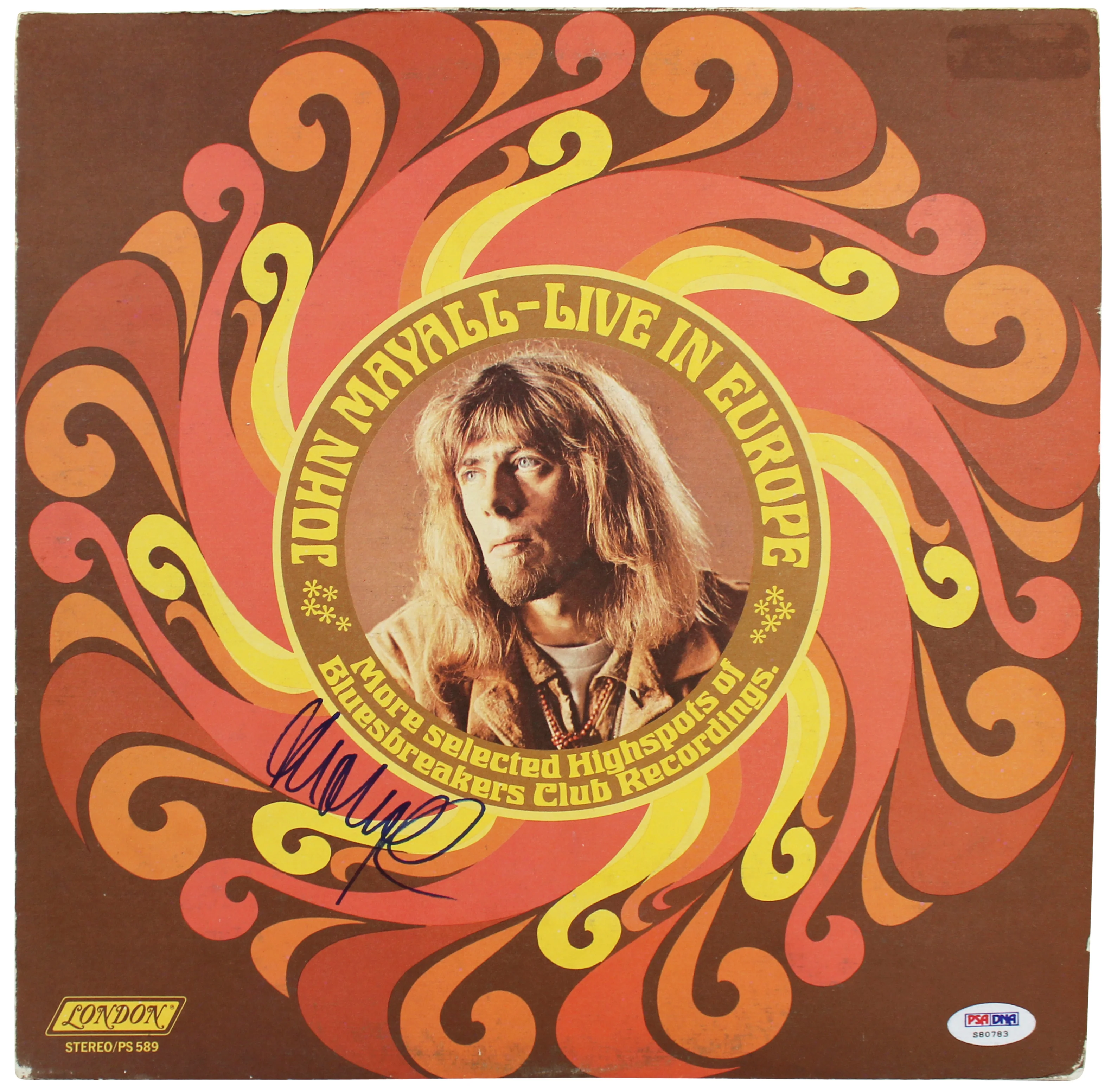John Mayall Authentic Signed Live In Europe Album Cover W/ Vinyl PSA/DNA #S80783 - Image 2