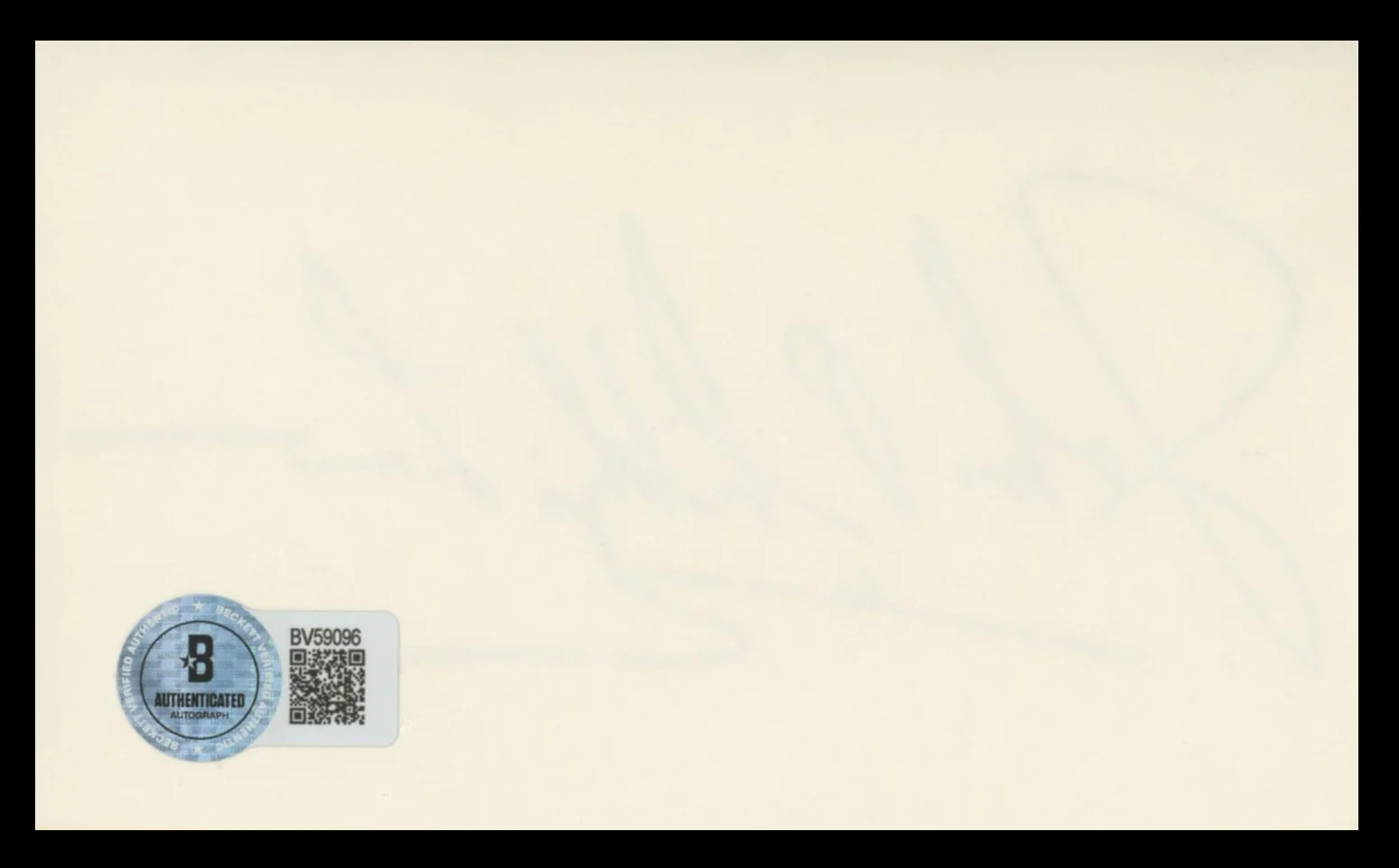 John Phillip Law Barbarella Authentic Signed 3x5 Index Card BAS #BV59096 - Image 3