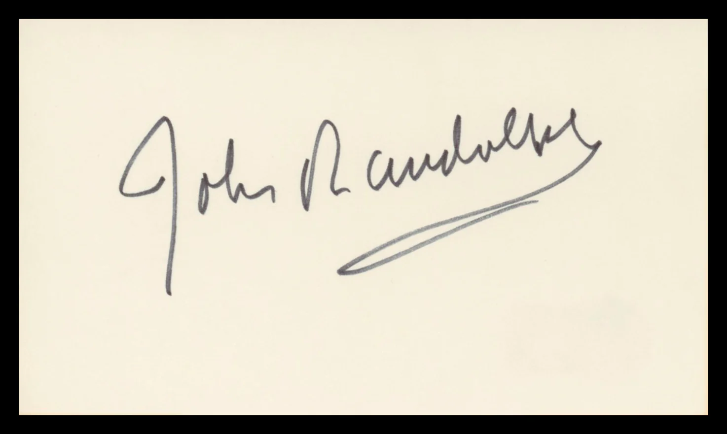 John Randolph Christmas Vacation Authentic Signed 3x5 Index Card BAS #BV02138