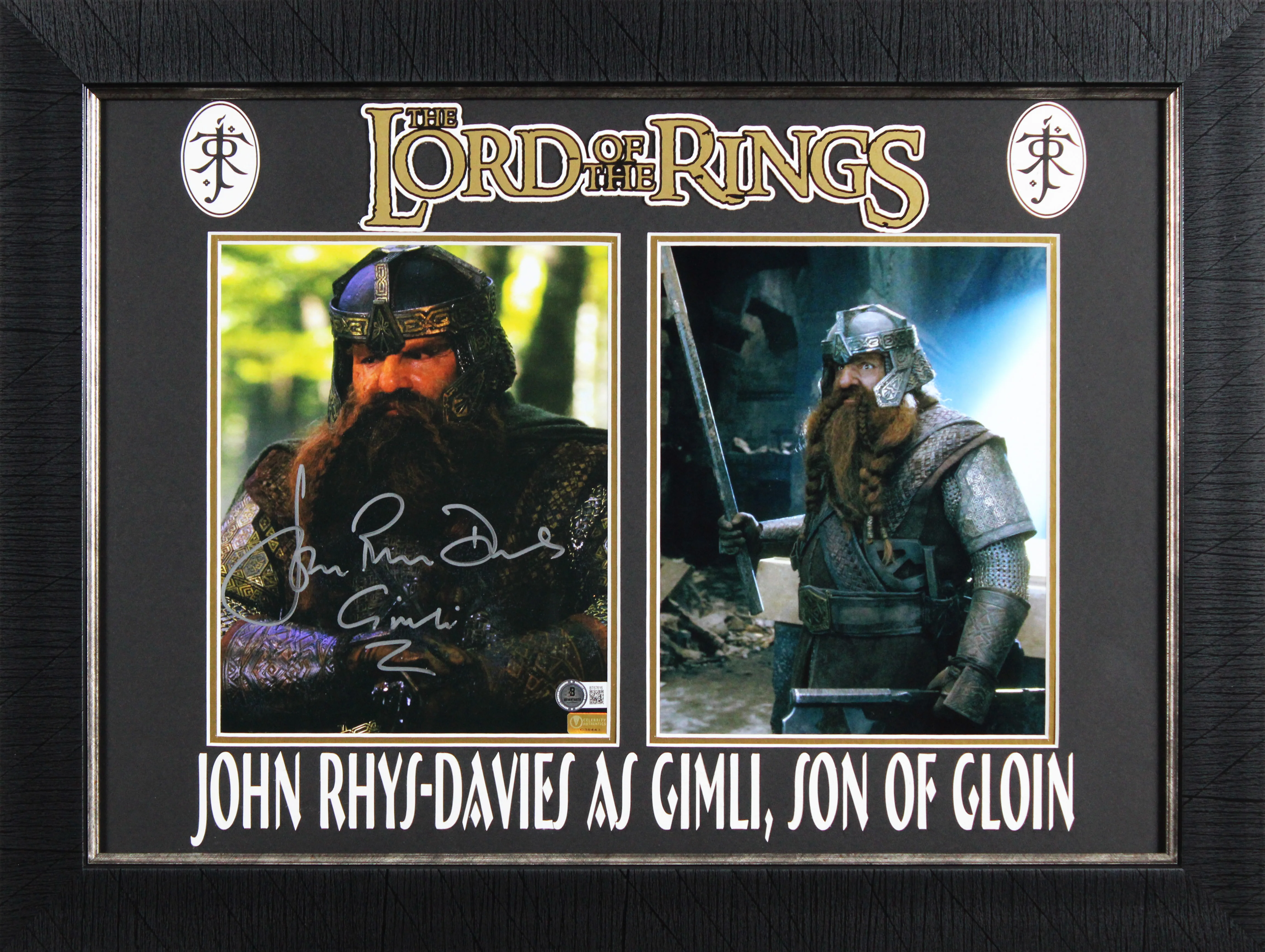 John Rhys-Davies Lord of the Rings Authentic Signed 8x10 Framed Photo BAS - Image 2