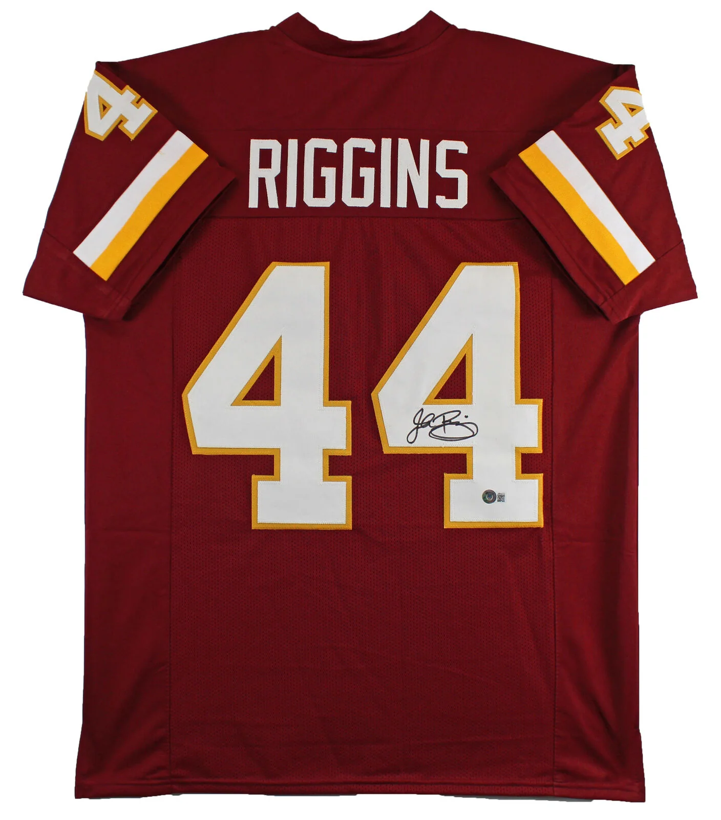 John Riggins Authentic Signed Maroon Pro Style Jersey Autographed BAS Witnessed - Image 2