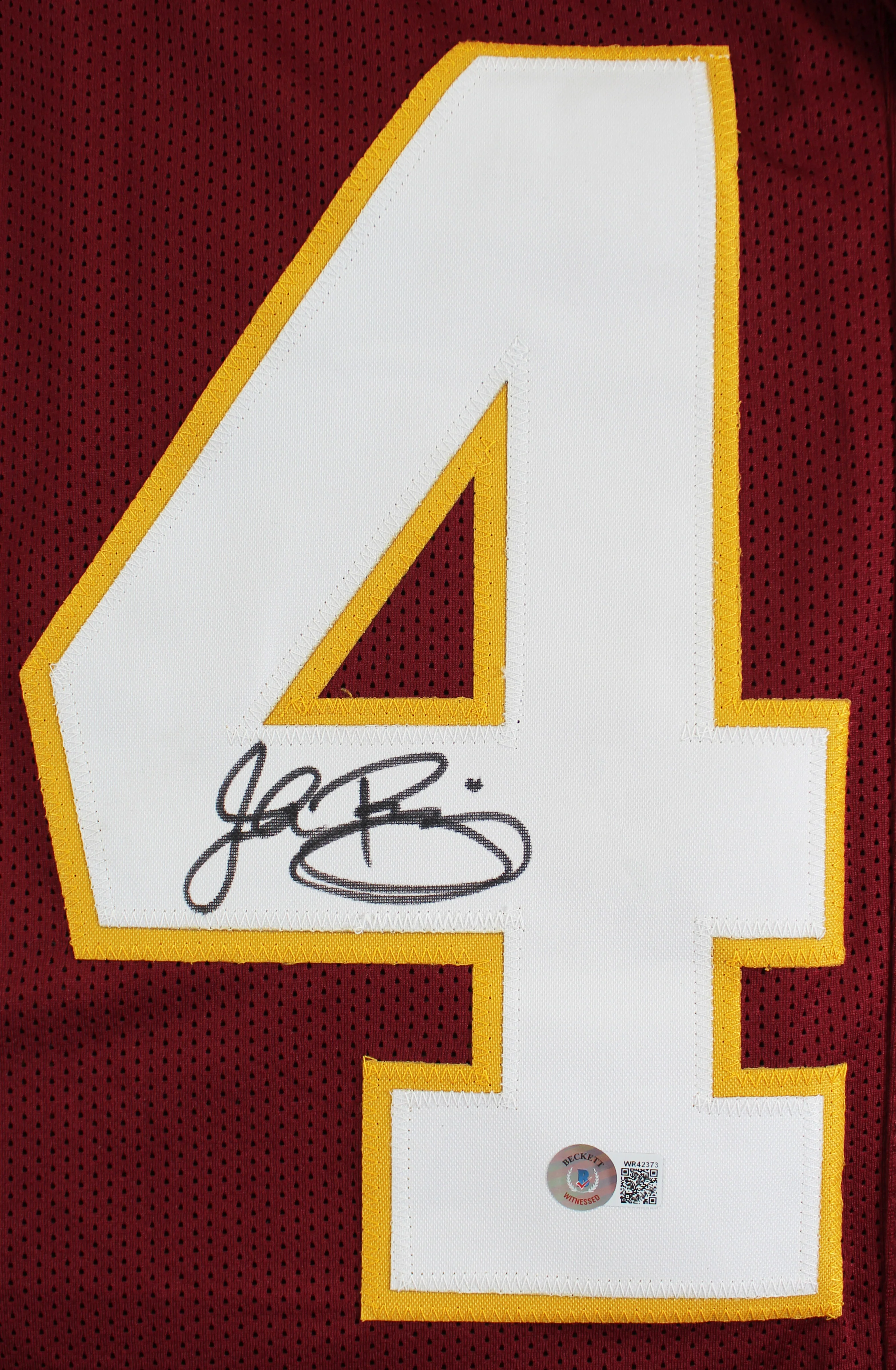 John Riggins Authentic Signed Maroon Pro Style Jersey Autographed BAS Witnessed - Image 3