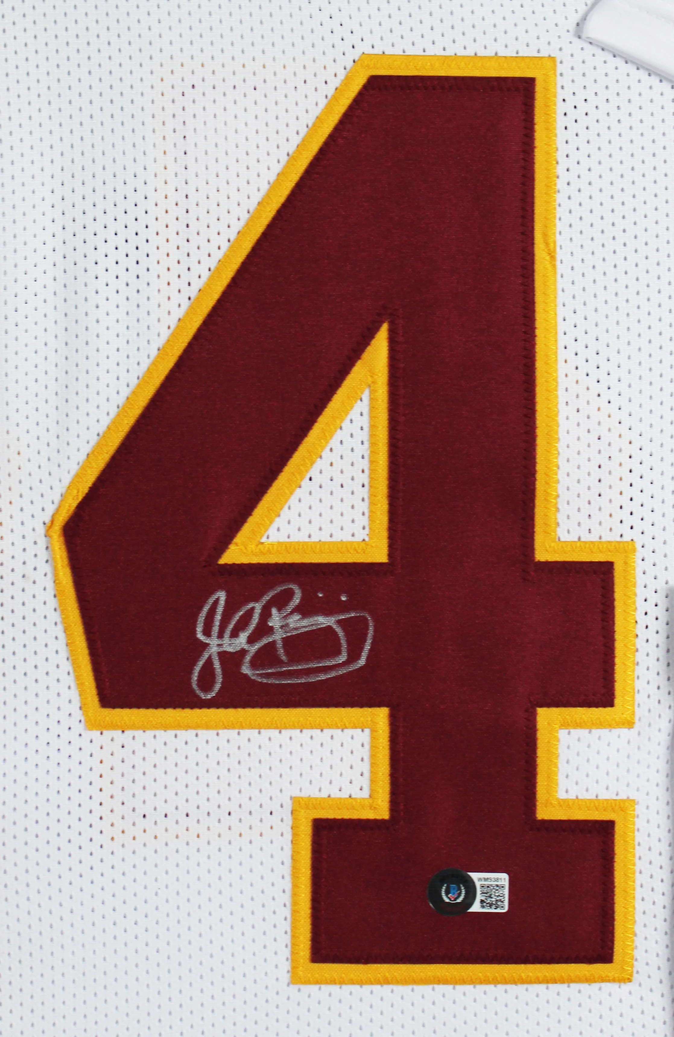 John Riggins Authentic Signed White Pro Style Framed Jersey BAS Witnessed - Image 3
