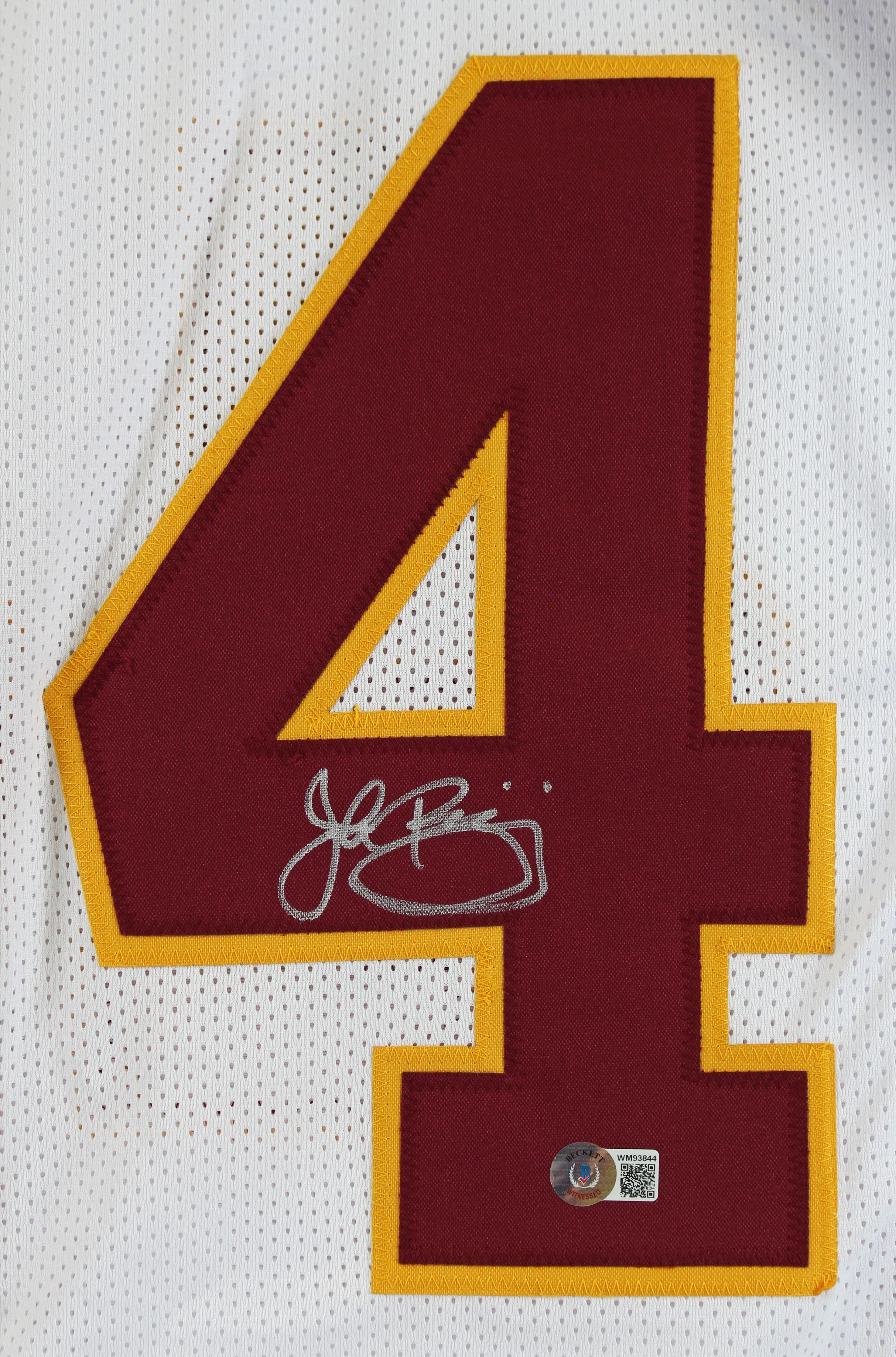 John Riggins Authentic Signed White Pro Style Jersey Autographed BAS Witnessed - Image 3