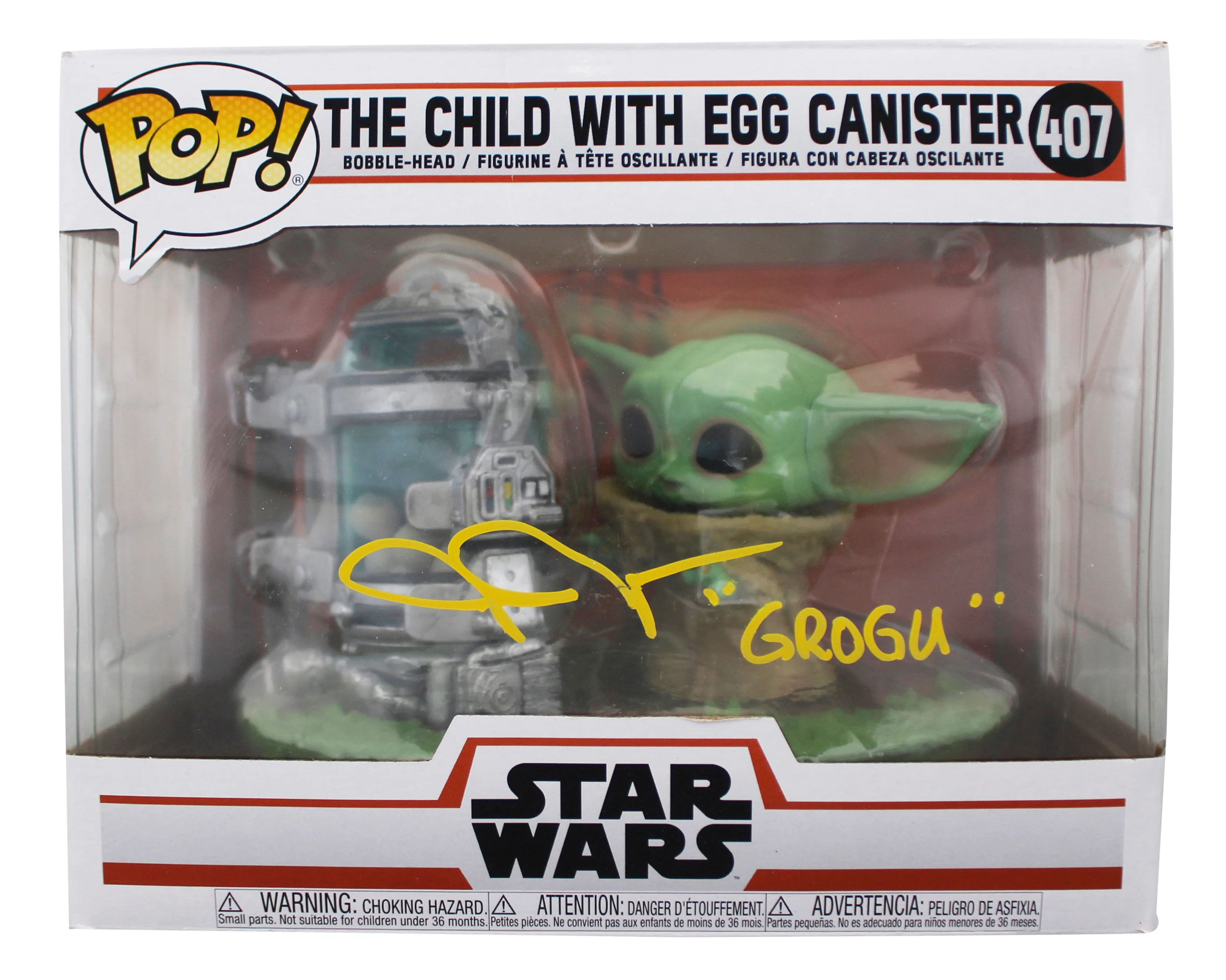 John Rosengrant The Mandalorian "Grogu" #407 Large Funko Pop Figure PSA #AJ38410