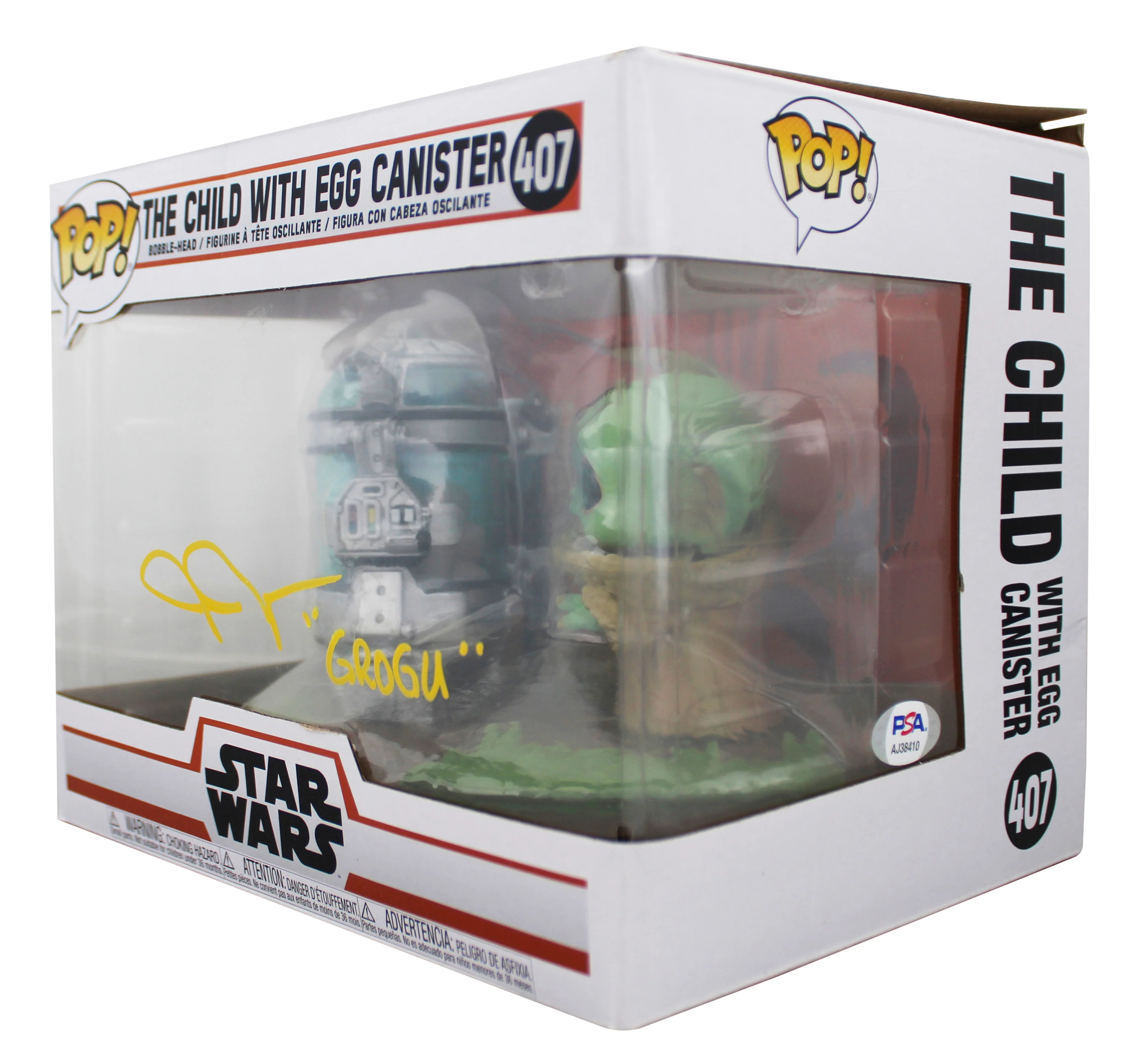 John Rosengrant The Mandalorian "Grogu" #407 Large Funko Pop Figure PSA #AJ38410 - Image 3