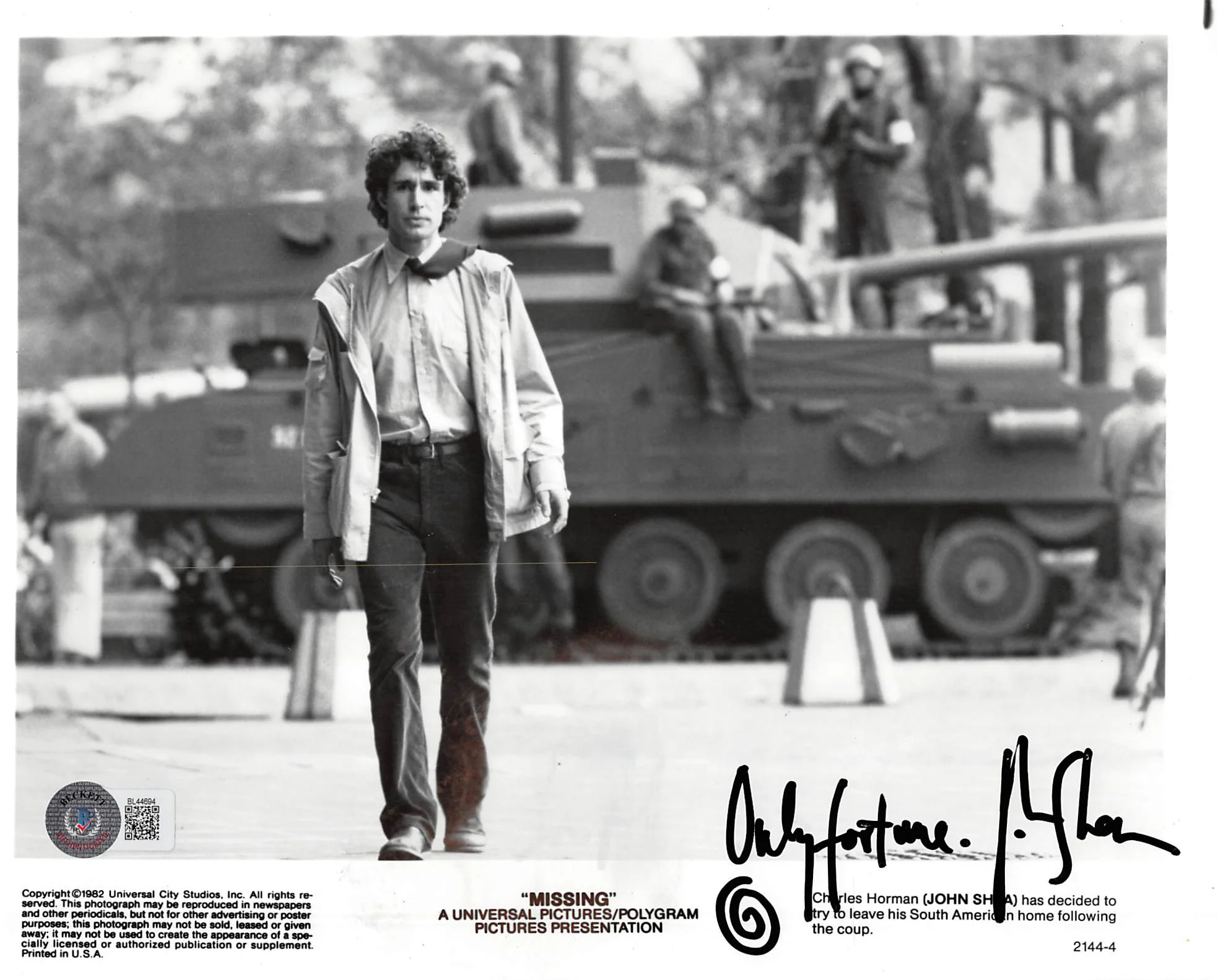 John Shea Missing "Only Fortune" Authentic Signed 8x10 Photo BAS #BL44694 - Image 2