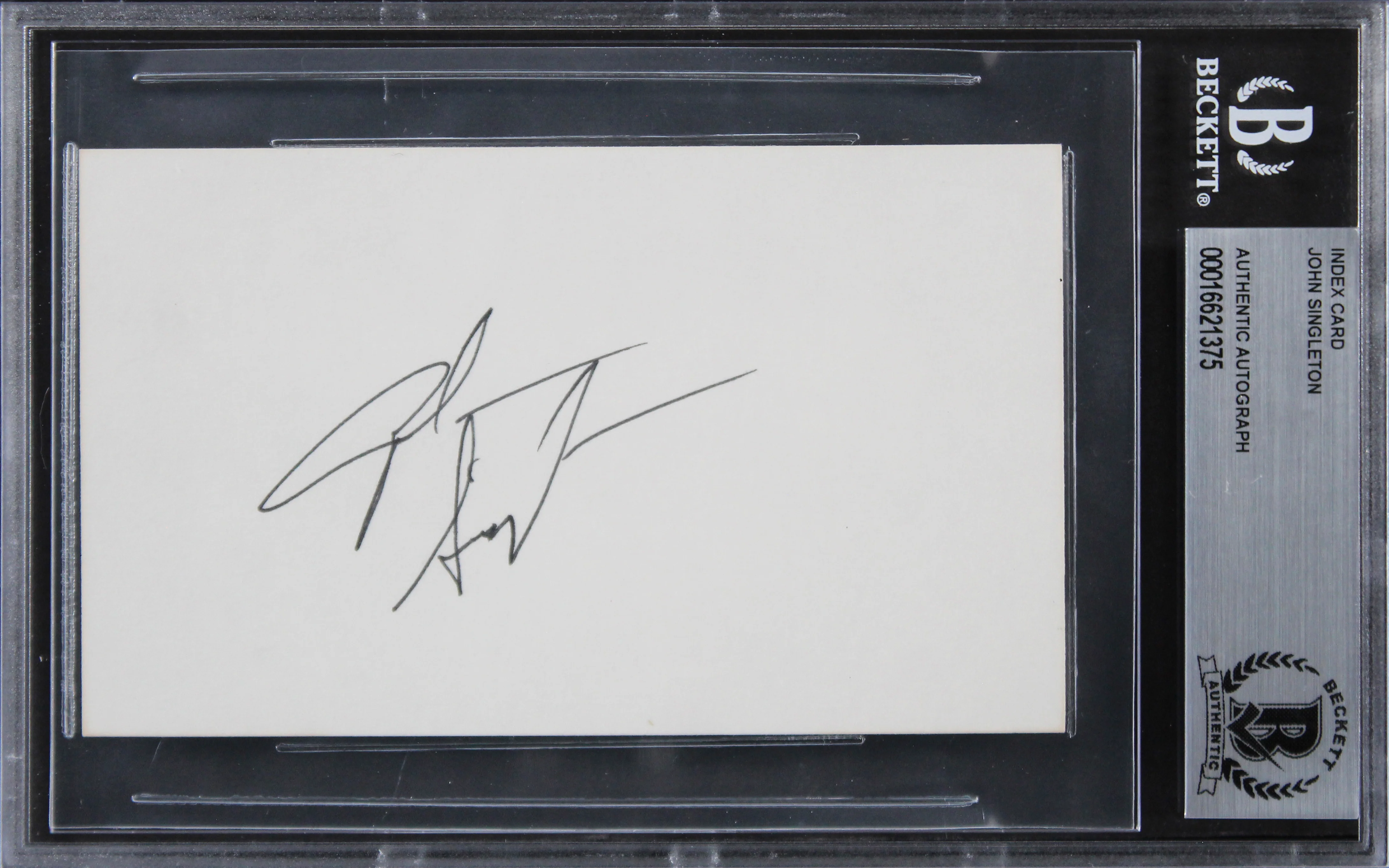 John Singleton Boyz N The Hood Authentic Signed 3x5 Index Card BAS Slabbed 2 - Image 2