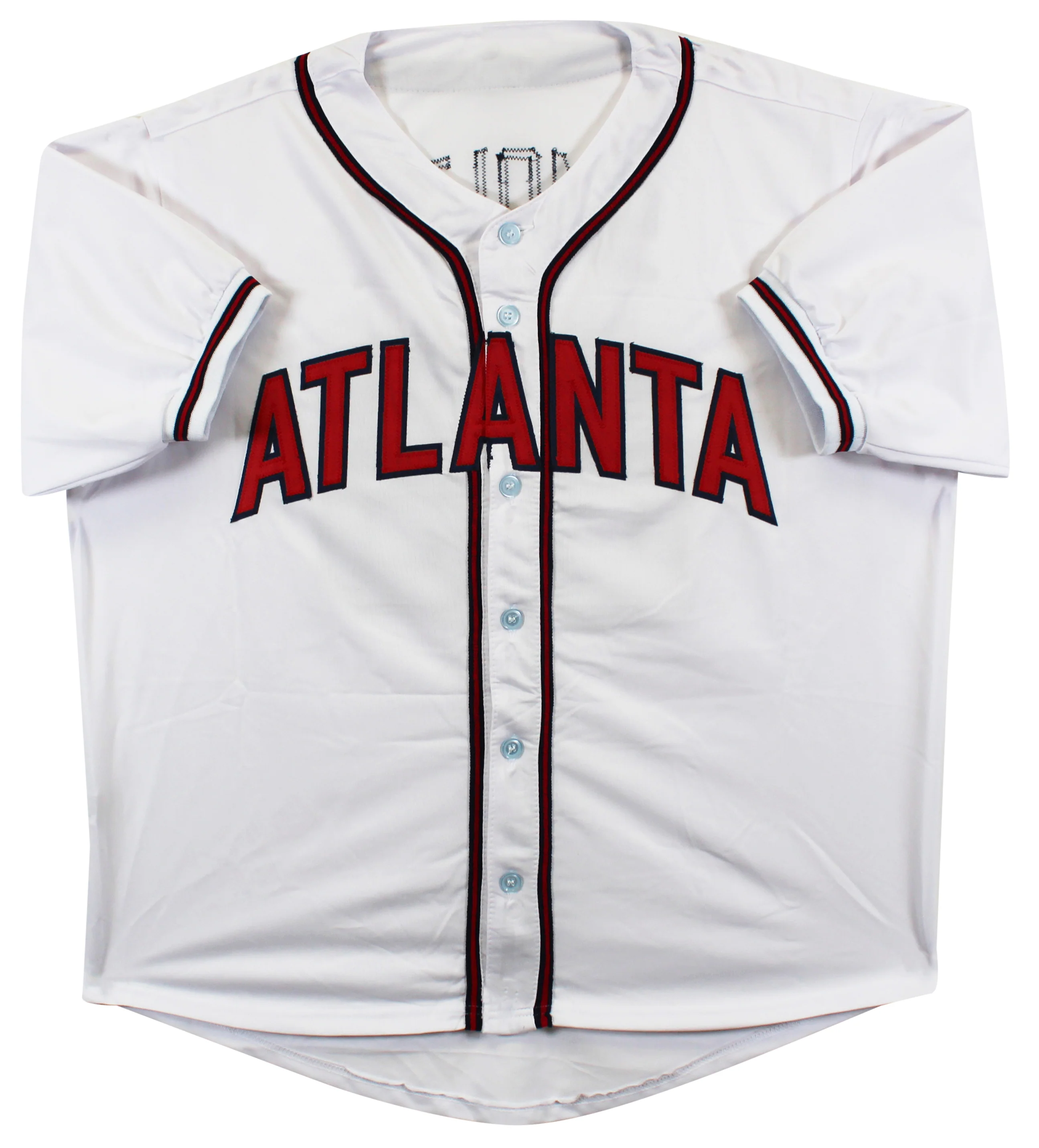John Smoltz Authentic Signed White Pro Style Jersey w/ Silver Sig BAS Witnessed - Image 4
