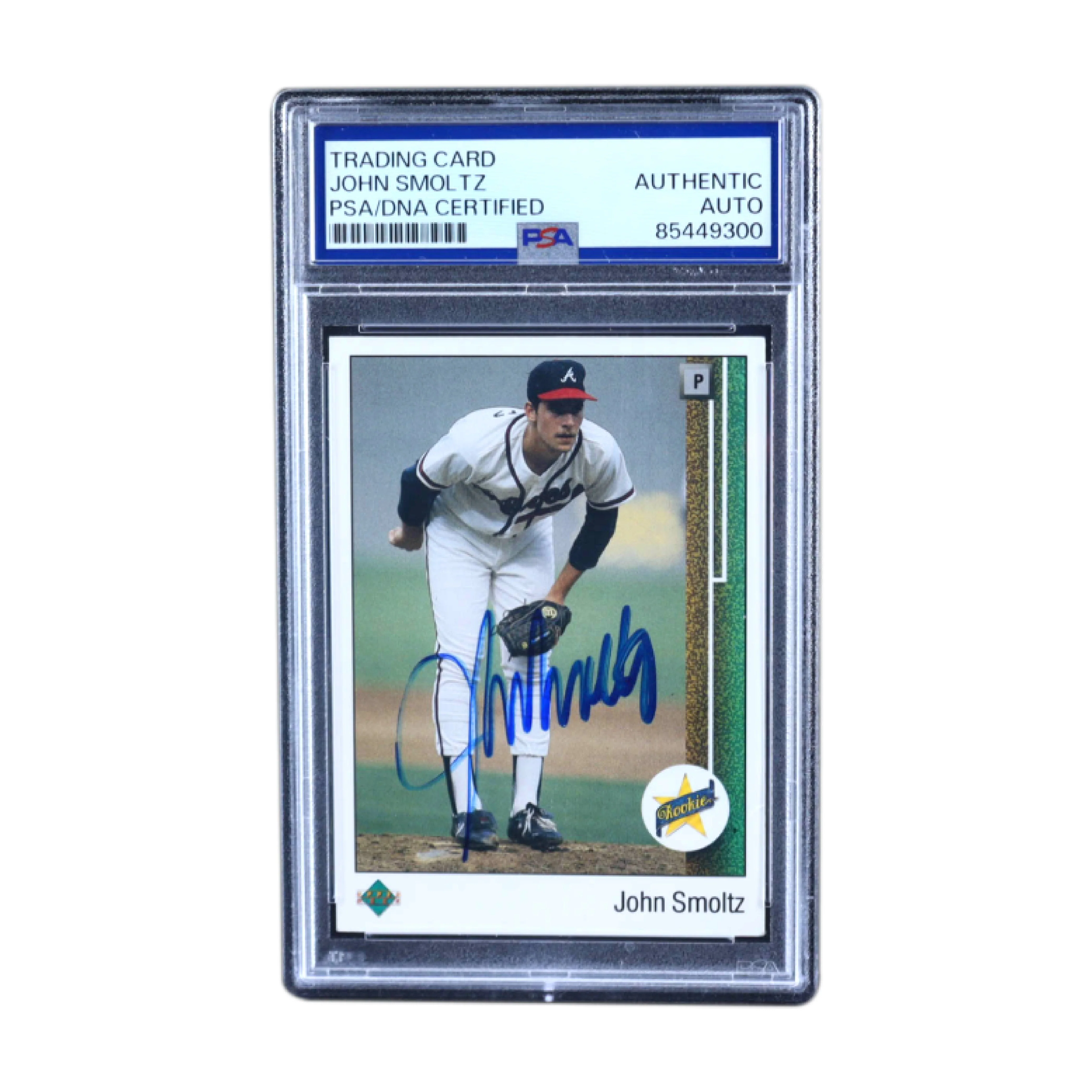 John Smoltz Signed 1989 Upper Deck #17 RC PSA/DNA Certified Authentic Auto