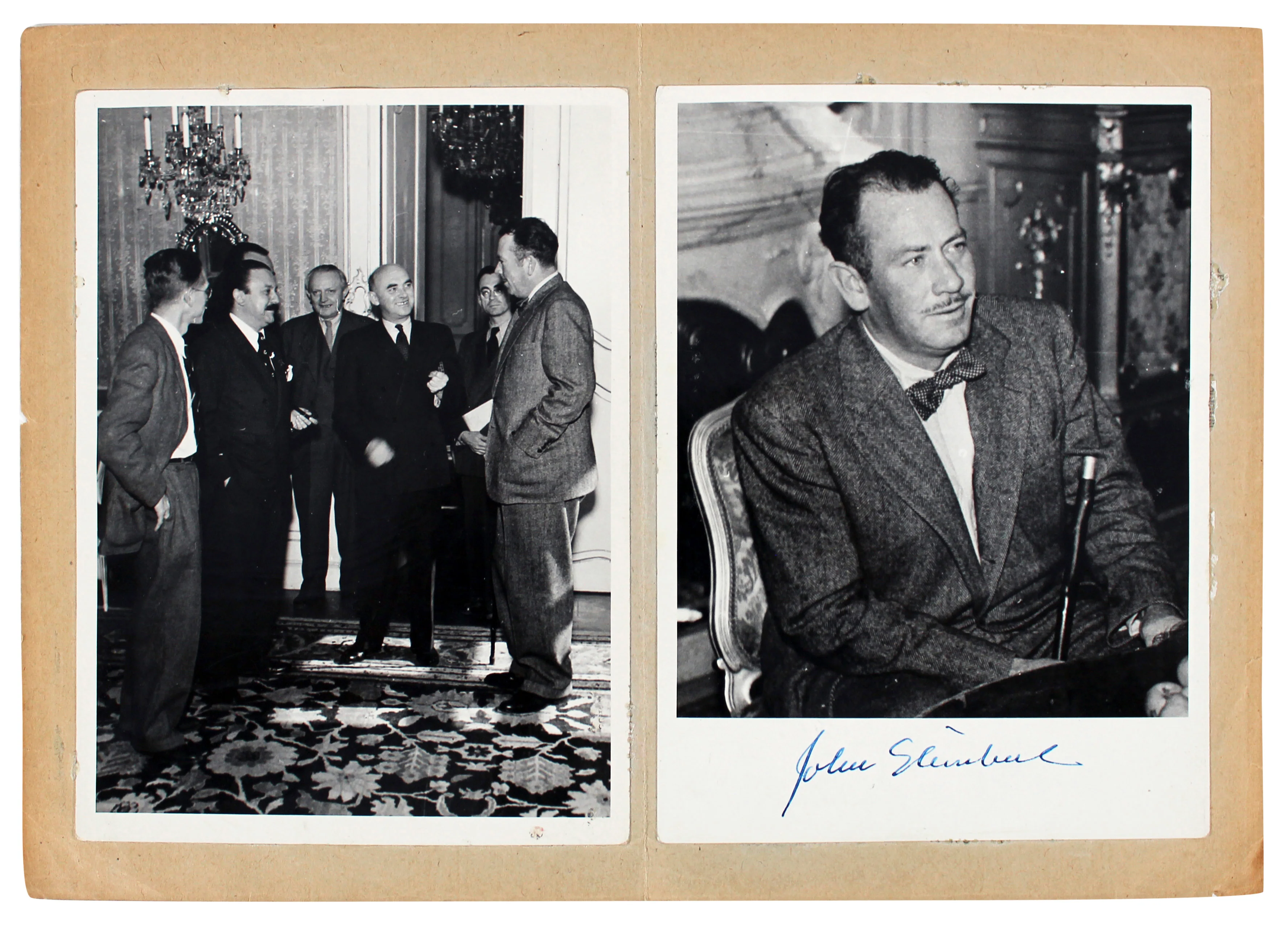 John Steinbeck The Grapes of Wrath Signed Mounted 5x7 Black & Photo BAS #AC33528 - Image 2
