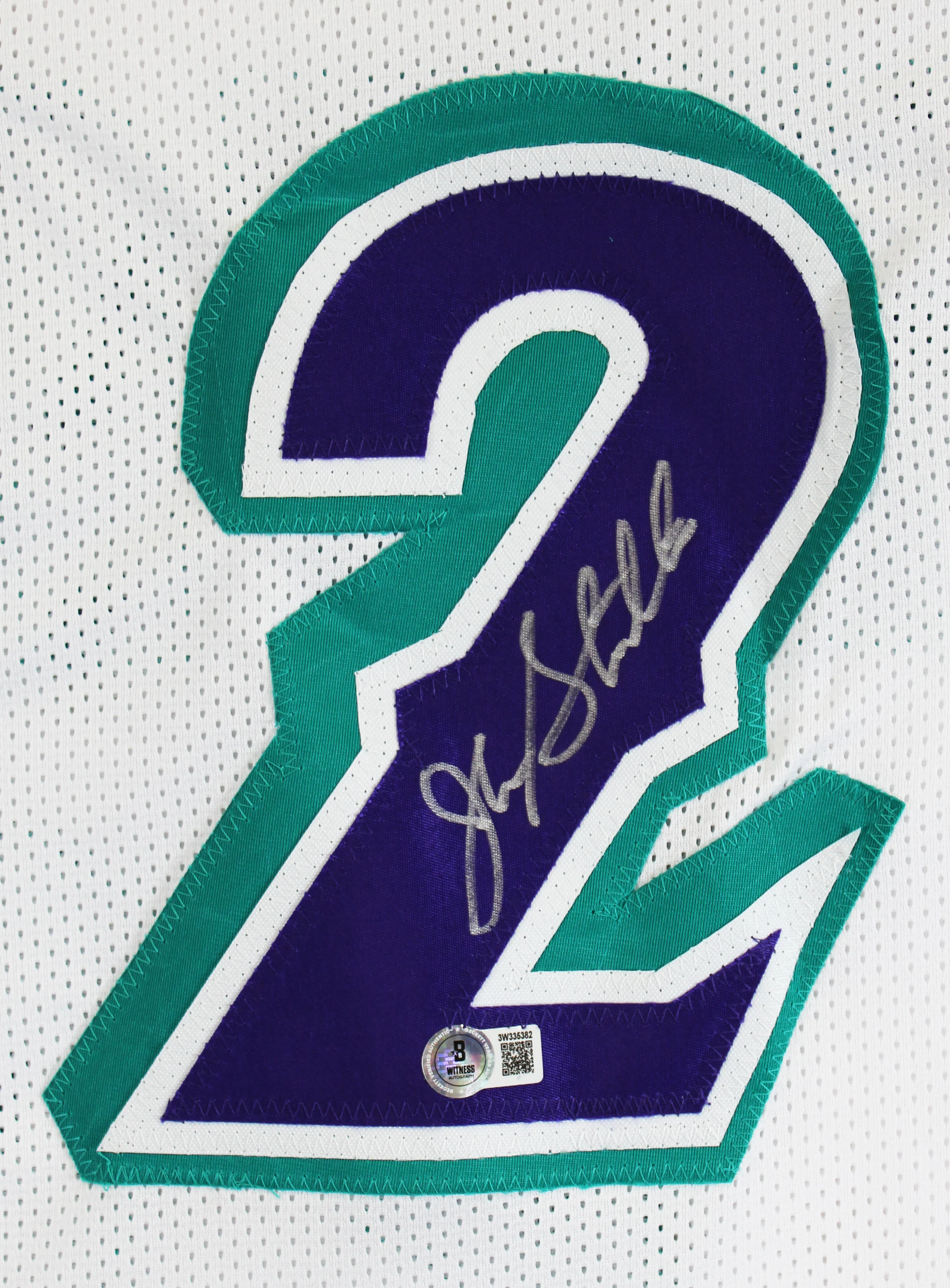 John Stockton Authentic Signed White Pro Style Jersey Autographed BAS Witnessed - Image 3