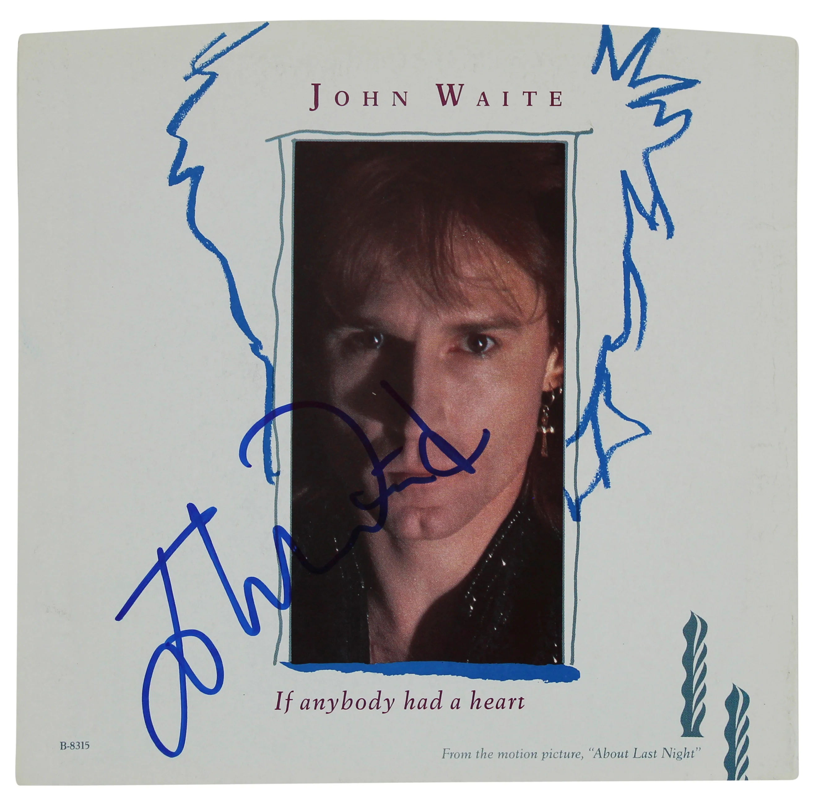 John Waite Signed If Anybody Had a Heart 45 RPM Album Cover BAS #BG79127 - Image 2