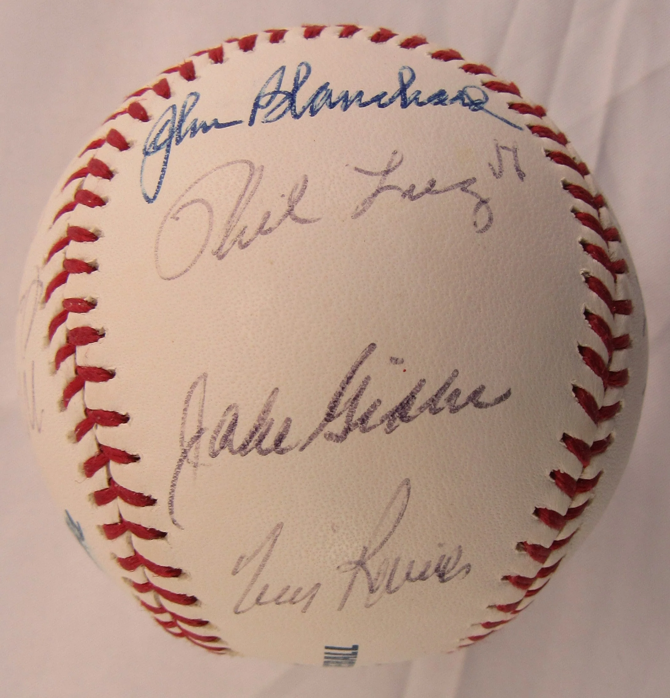 Multi Signed Rawlings Auto Baseball - New York Yankees 14 Signatures - Tim Raines Graig Nettles - Image 3