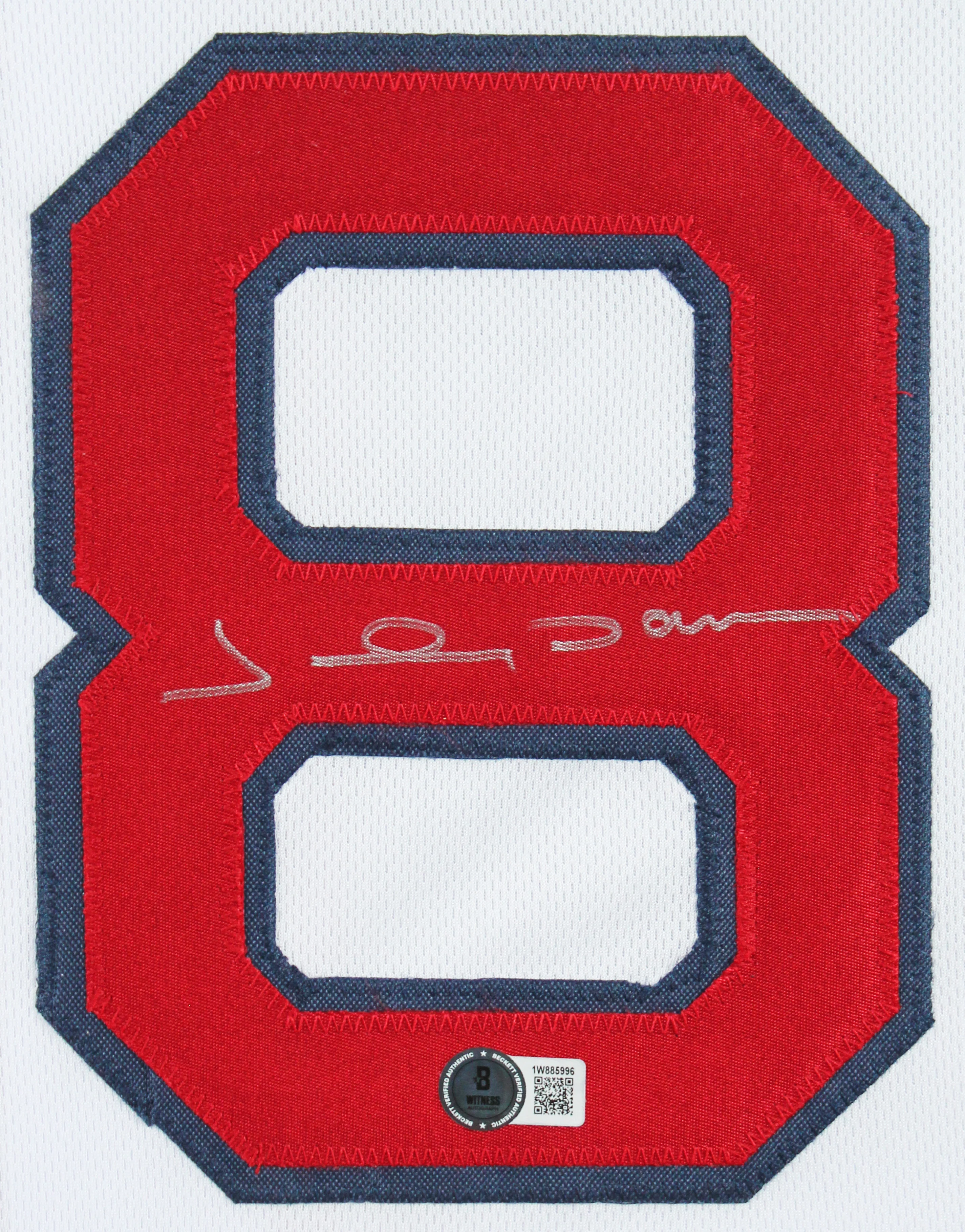 Johnny Damon Authentic Signed White Pro Style Framed Jersey BAS Witnessed - Image 3