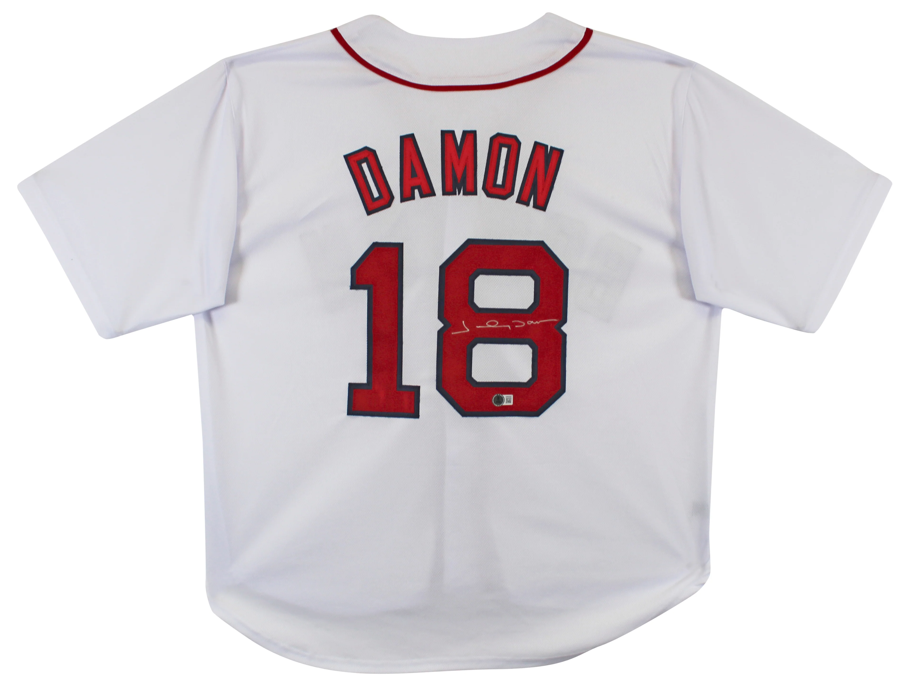Johnny Damon Authentic Signed White Pro Style Jersey Autographed BAS Witnessed - Image 2