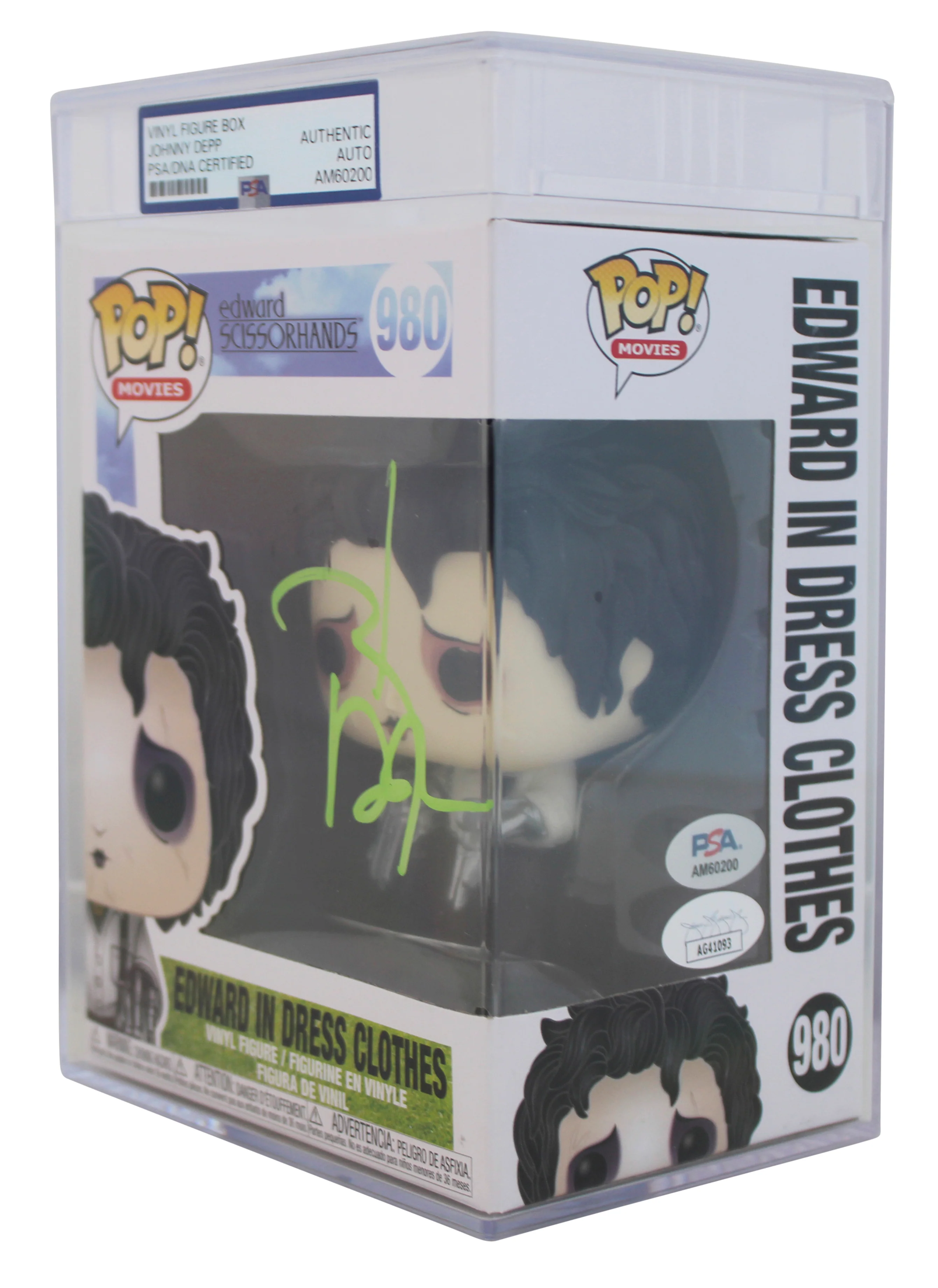 Johnny Depp Edward Scissorhands Signed #980 Funko Pop Vinyl Figure PSA & JSA - Image 3