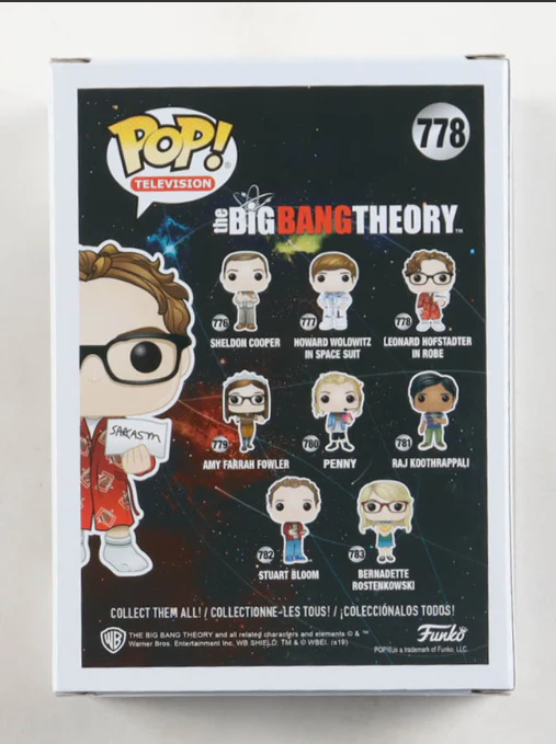 Johnny Galecki Signed "The Big Bang Theory" #778 Leonard Hofstadter In Robe Funko Pop! - Beckett - Image 3
