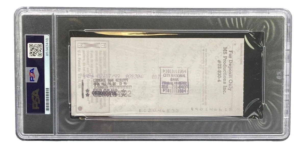 Johnny Unitas Baltimore Colts Signed Bank Check #5558 PSA - Image 2