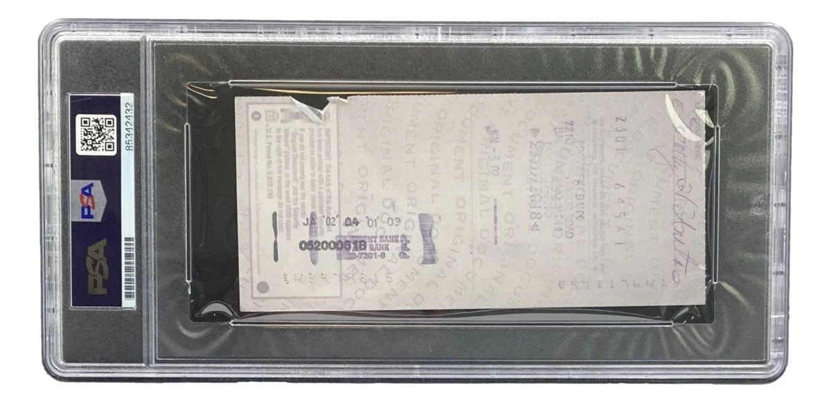 Johnny Unitas Baltimore Colts Signed Bank Check #7531 PSA - Image 2