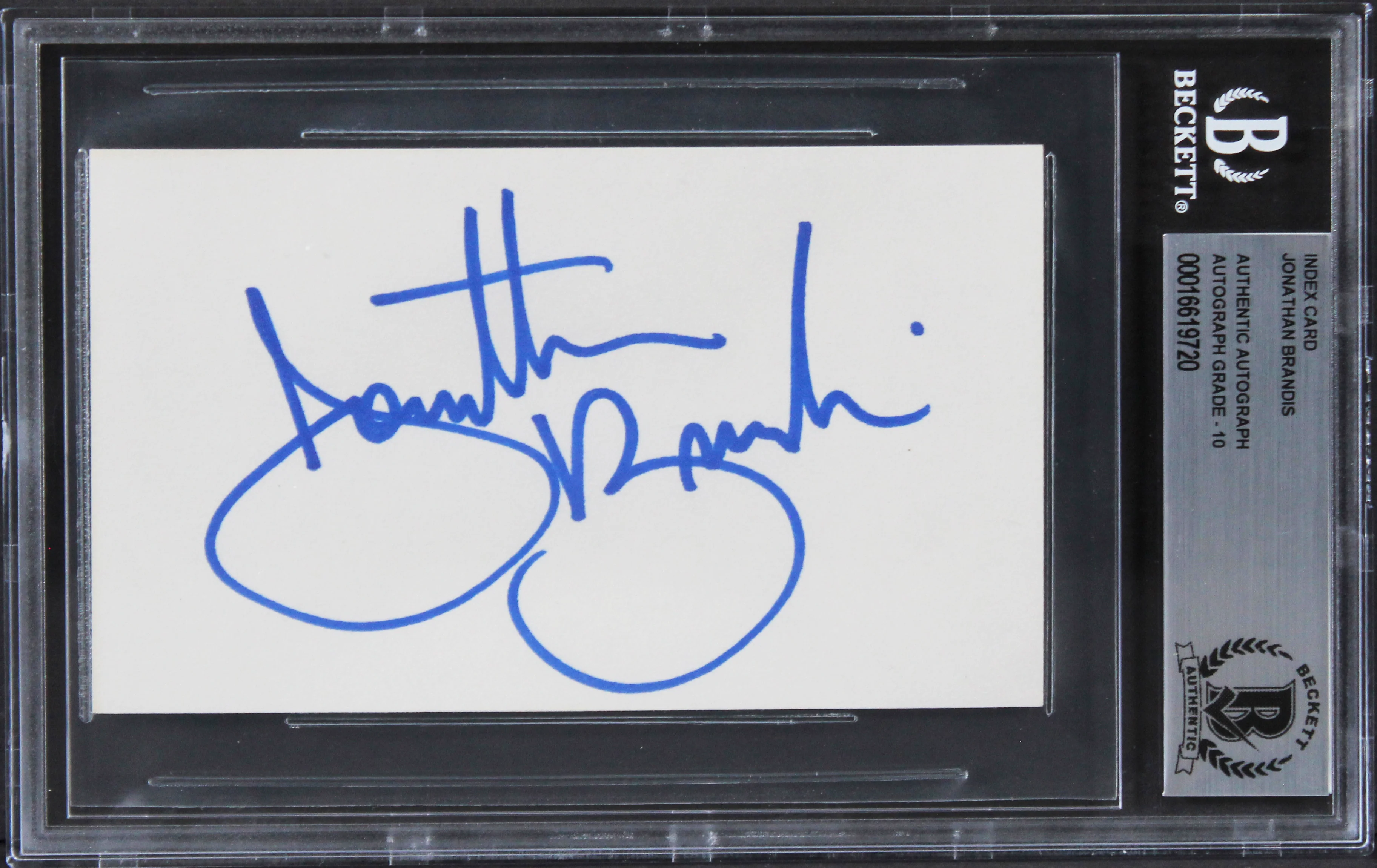 Jonathan Brandis Ladybugs Signed 3x5 Index Card Auto Graded Mint 10 BAS Slab 1 - Image 2